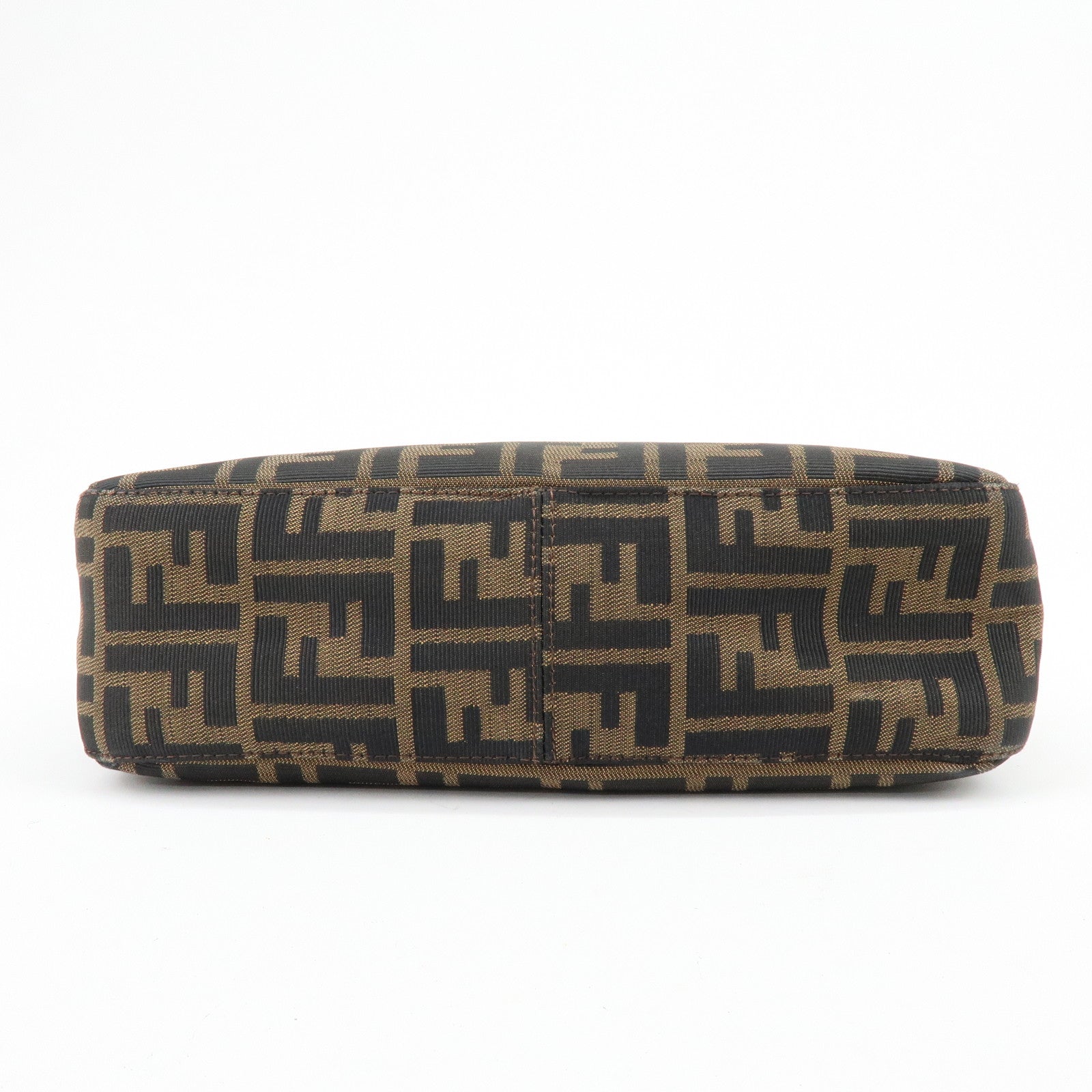 FENDI Zucca Canvas Leather Shoulder Bag Hand Bag Brown 26728