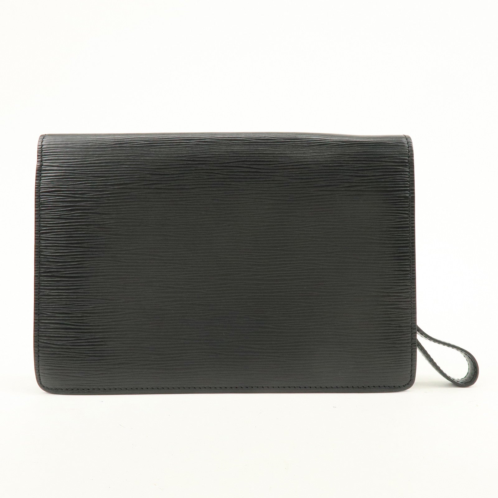 Louis Vuitton Epi Sellier Dragonne Clutch Bag Noir Black M52612