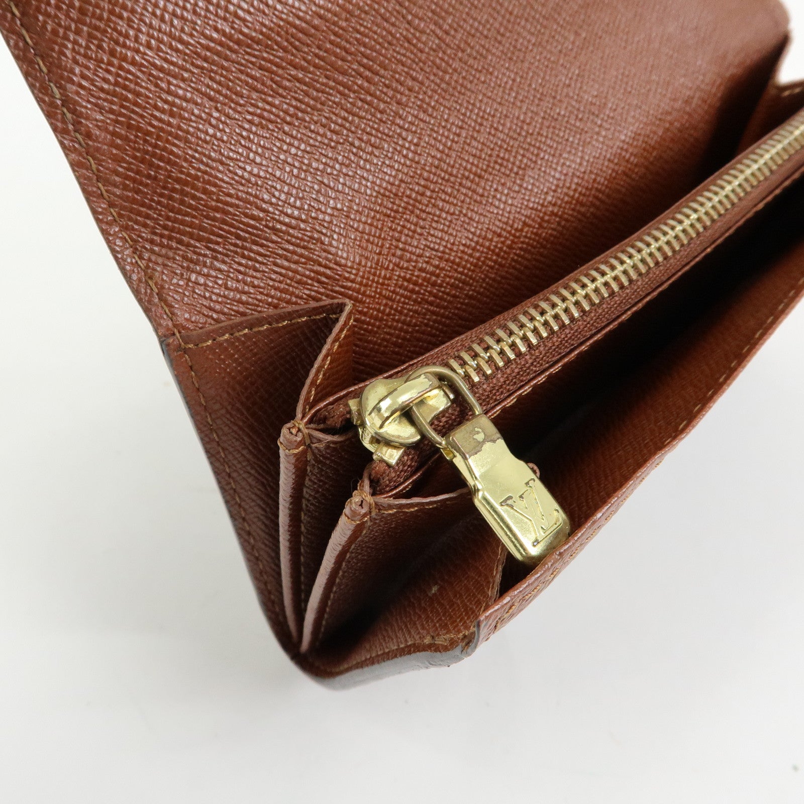 Louis Vuitton Monogram Porte Monnaie Zip Bifold Wallet M61735
