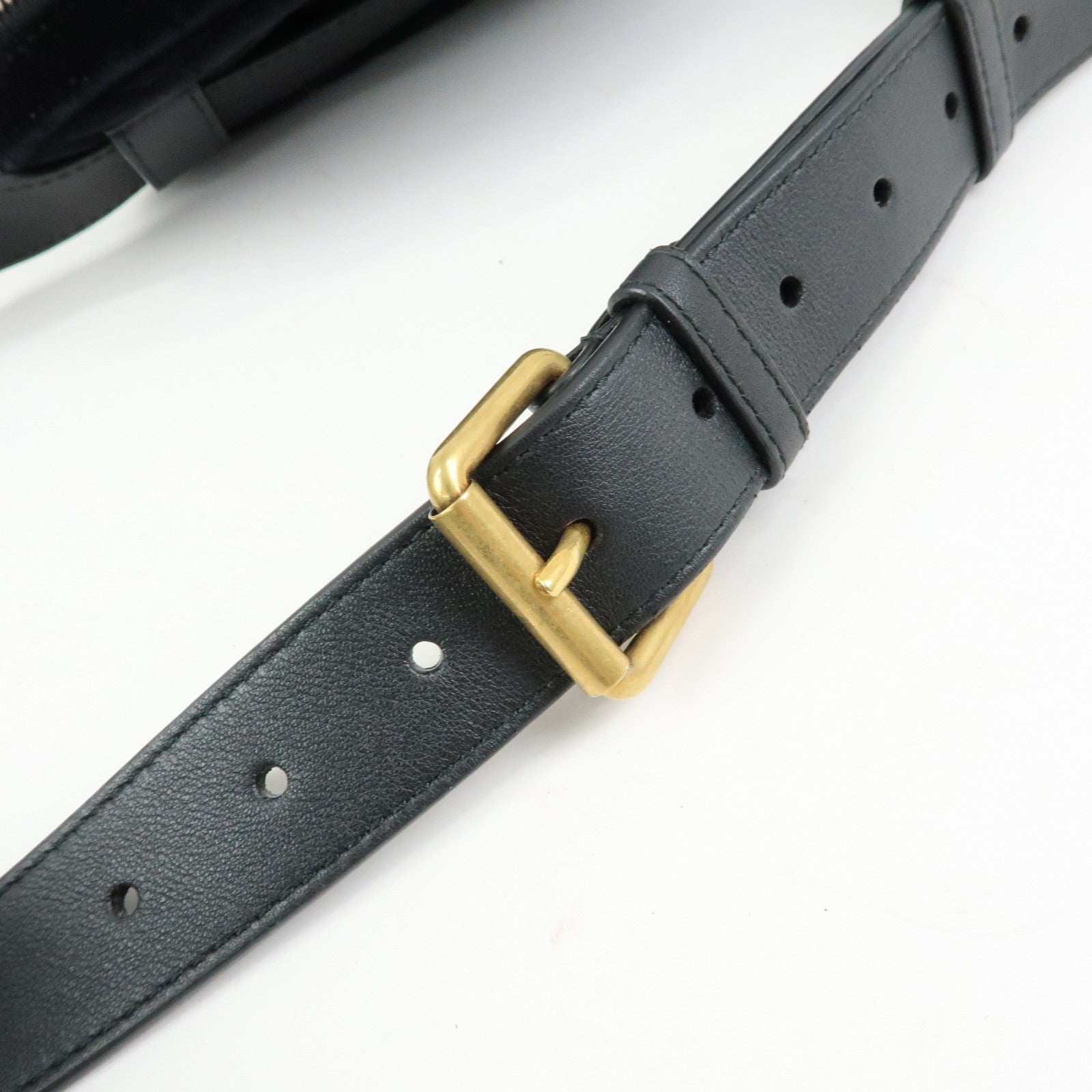 GUCCI Velvet Leather Star Bijou Motif Waist Pouch Body Bag 476434