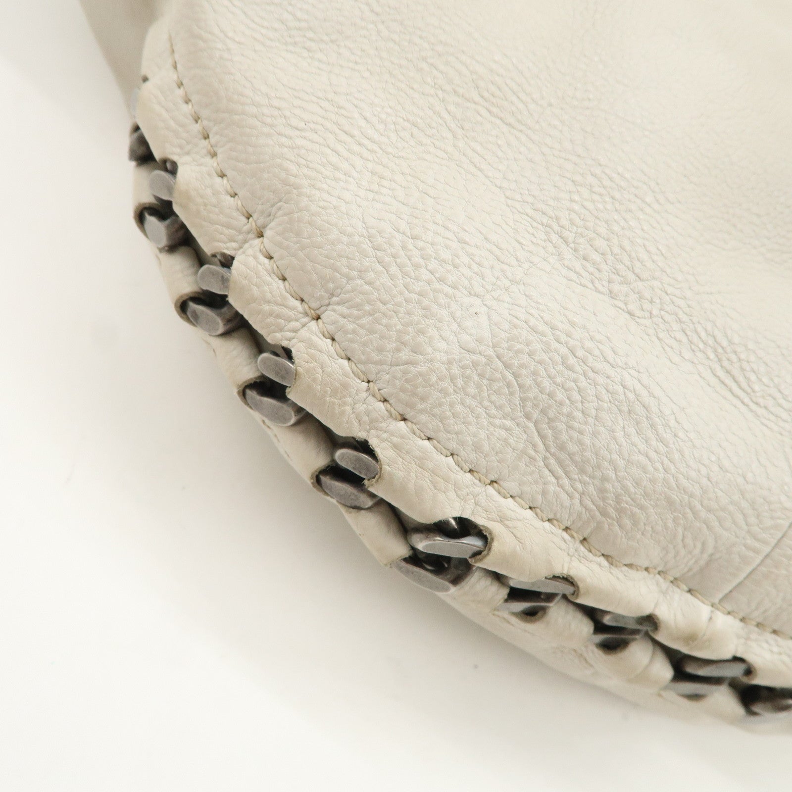 CHANEL COCO Mark Caviarskin Chain Tote Bag Shoulder Bag Ivory