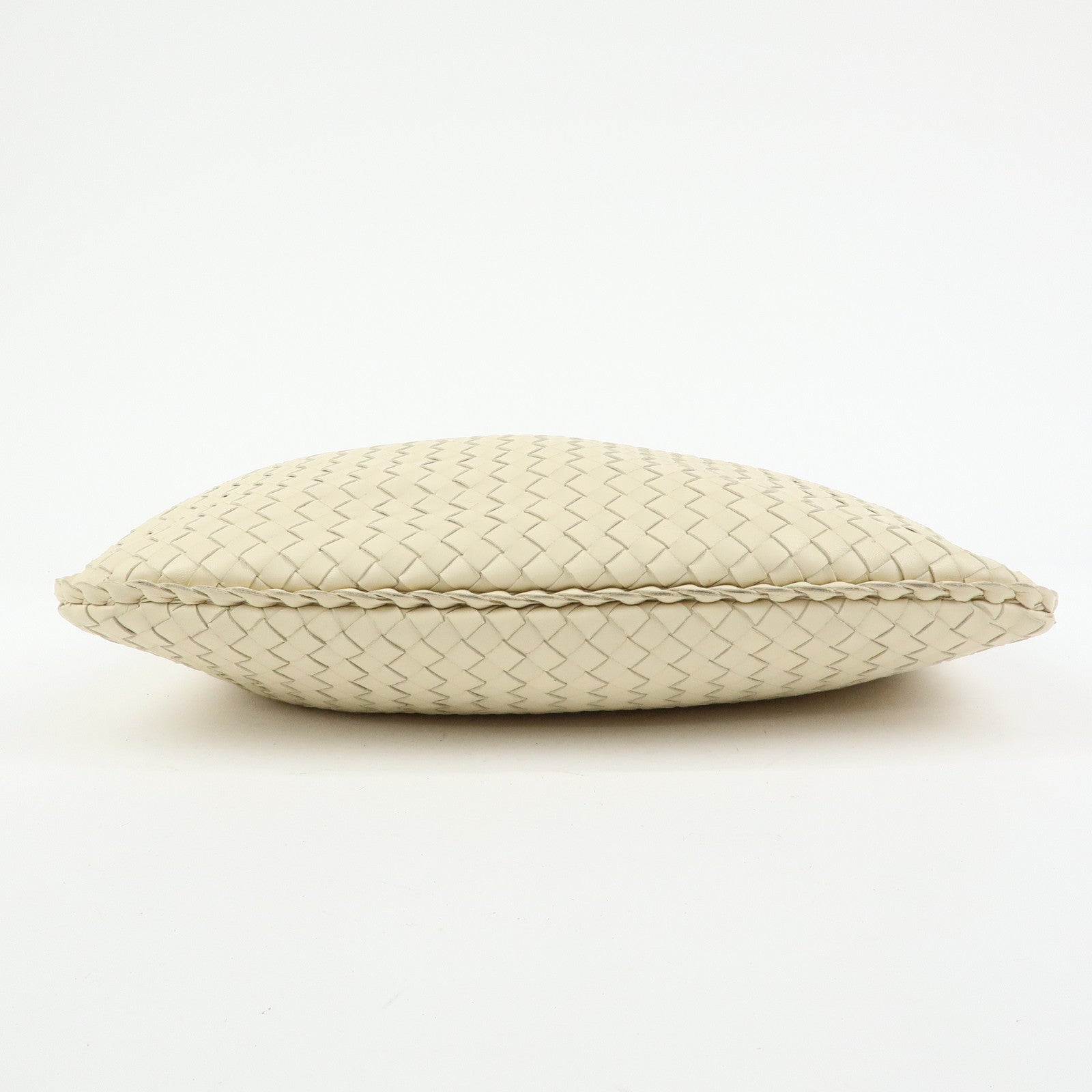 BOTTEGA VENETA Intrecciato Leather Hand Bag Ivory White