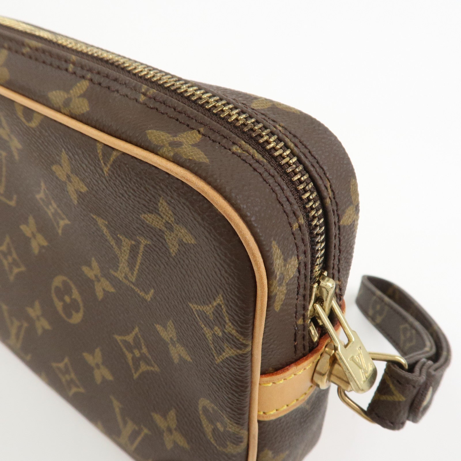 Louis Vuitton Monogram Marly Dragonne GM Clutch Bag Brown M51825