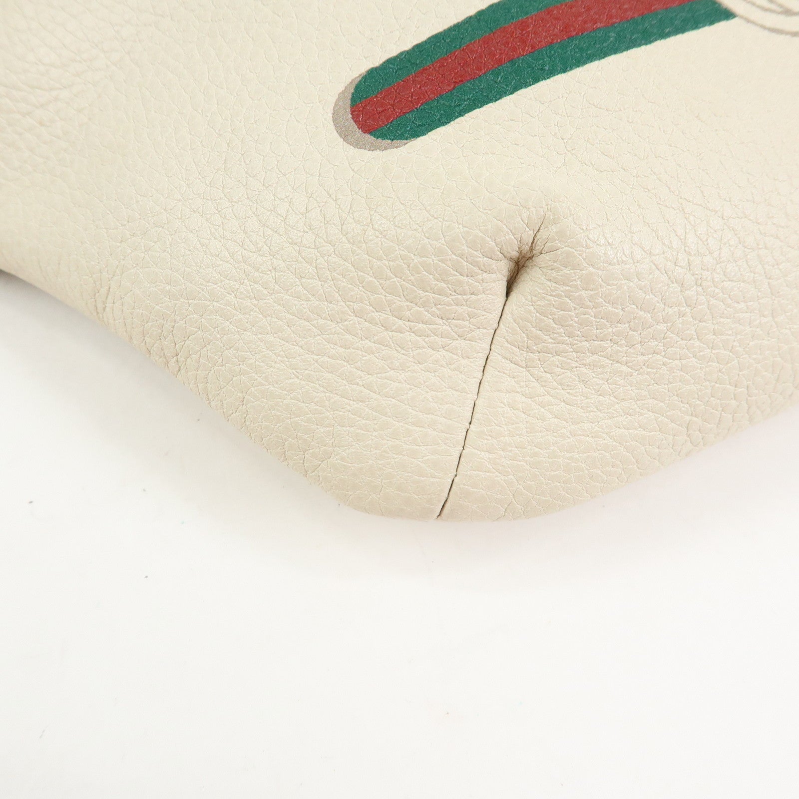 GUCCI Sherry Vintage Logo Leather Waist Pouch Body Bag Ivory 527792