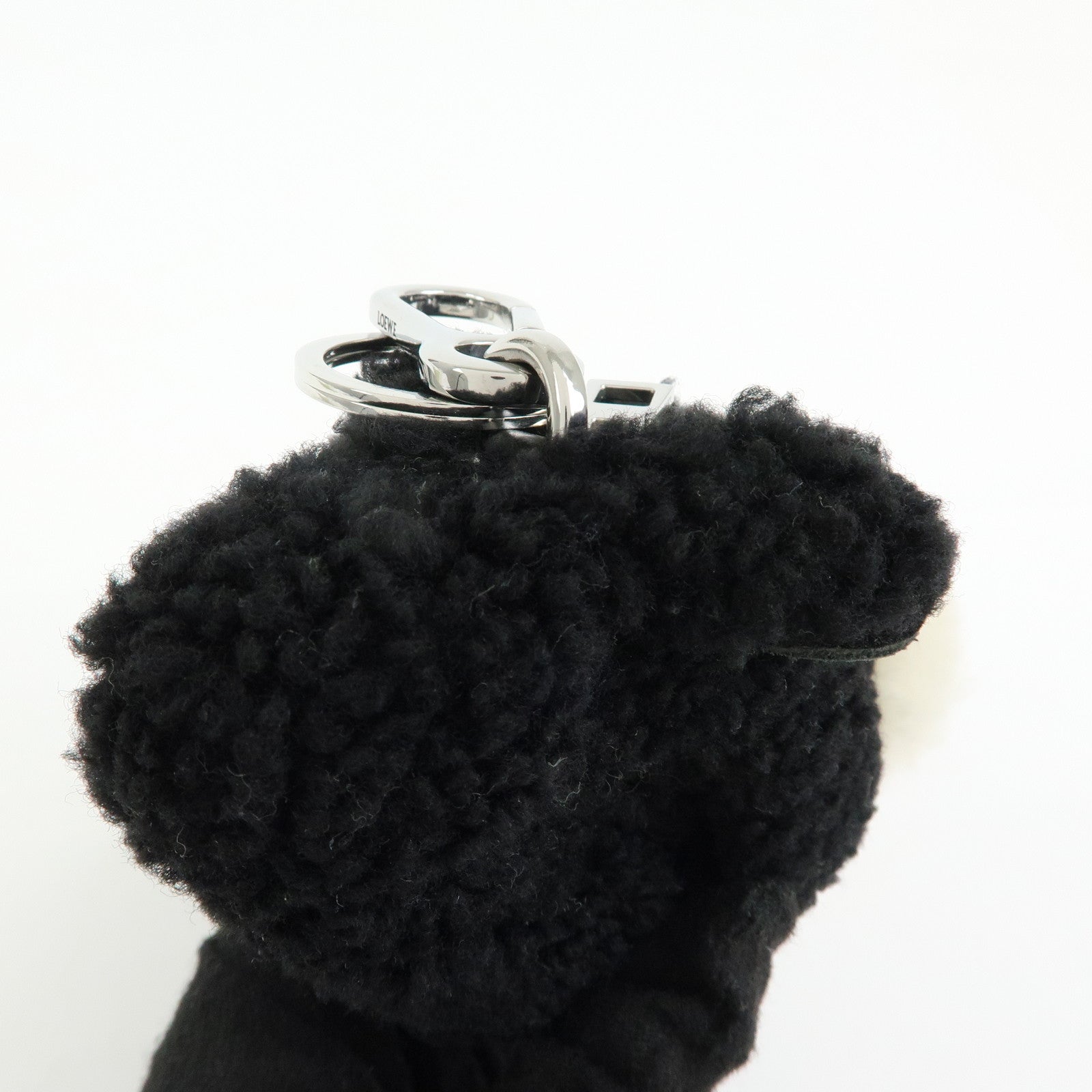 LOEWE Leather Rabbit Coin Case Coin Purse Black White