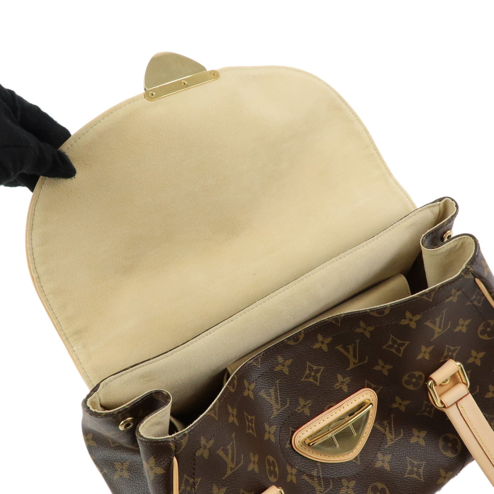 Louis Vuitton Monogram Beverly GM Shoulder Hand Bag Brown M40120