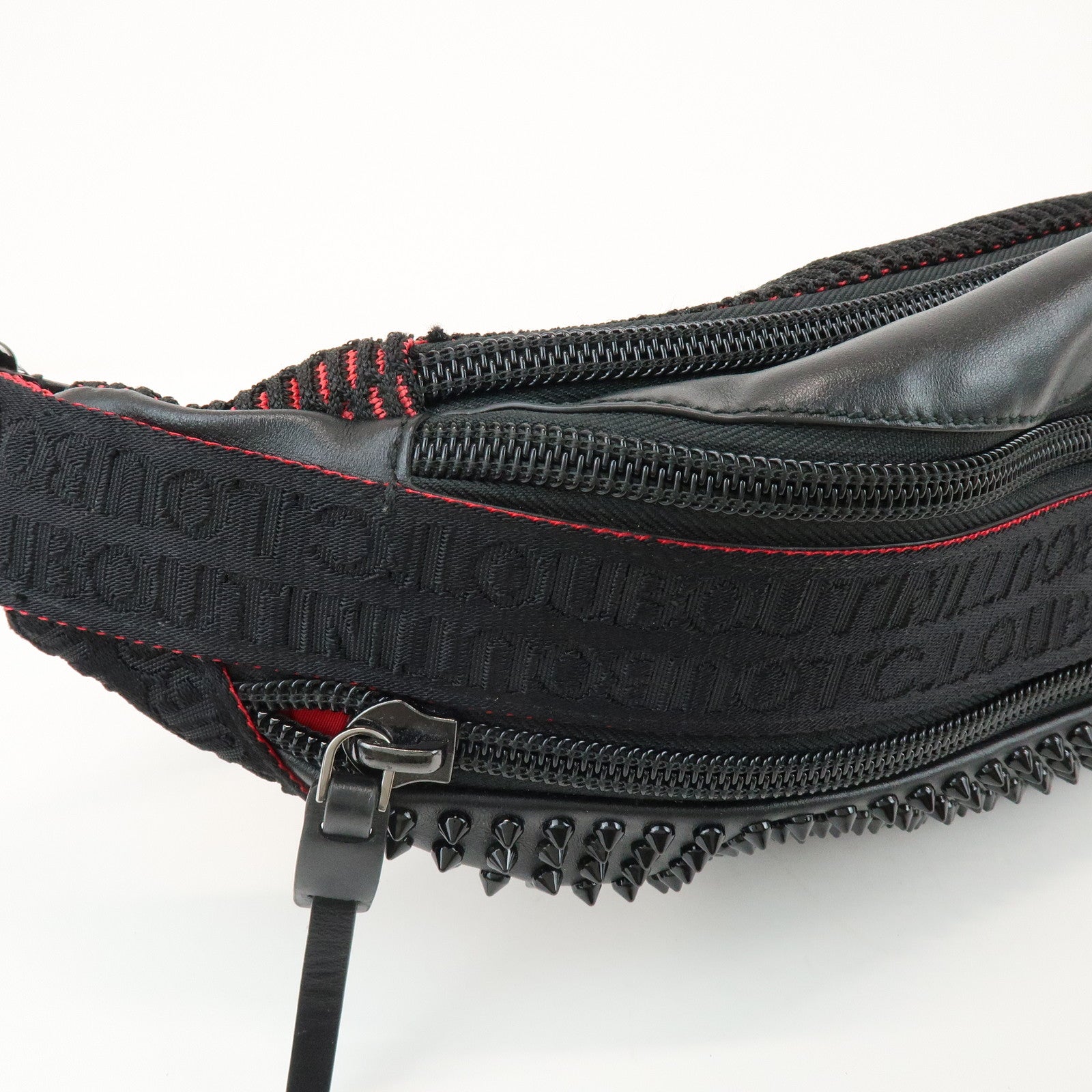 Christian Louboutin Paris New York City Leather Body Bag Black