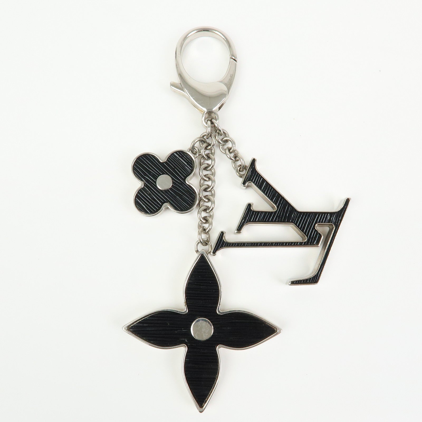 Louis Vuitton Epi Bijou Sac Fleur de Metal Bag Charm Noir M65084