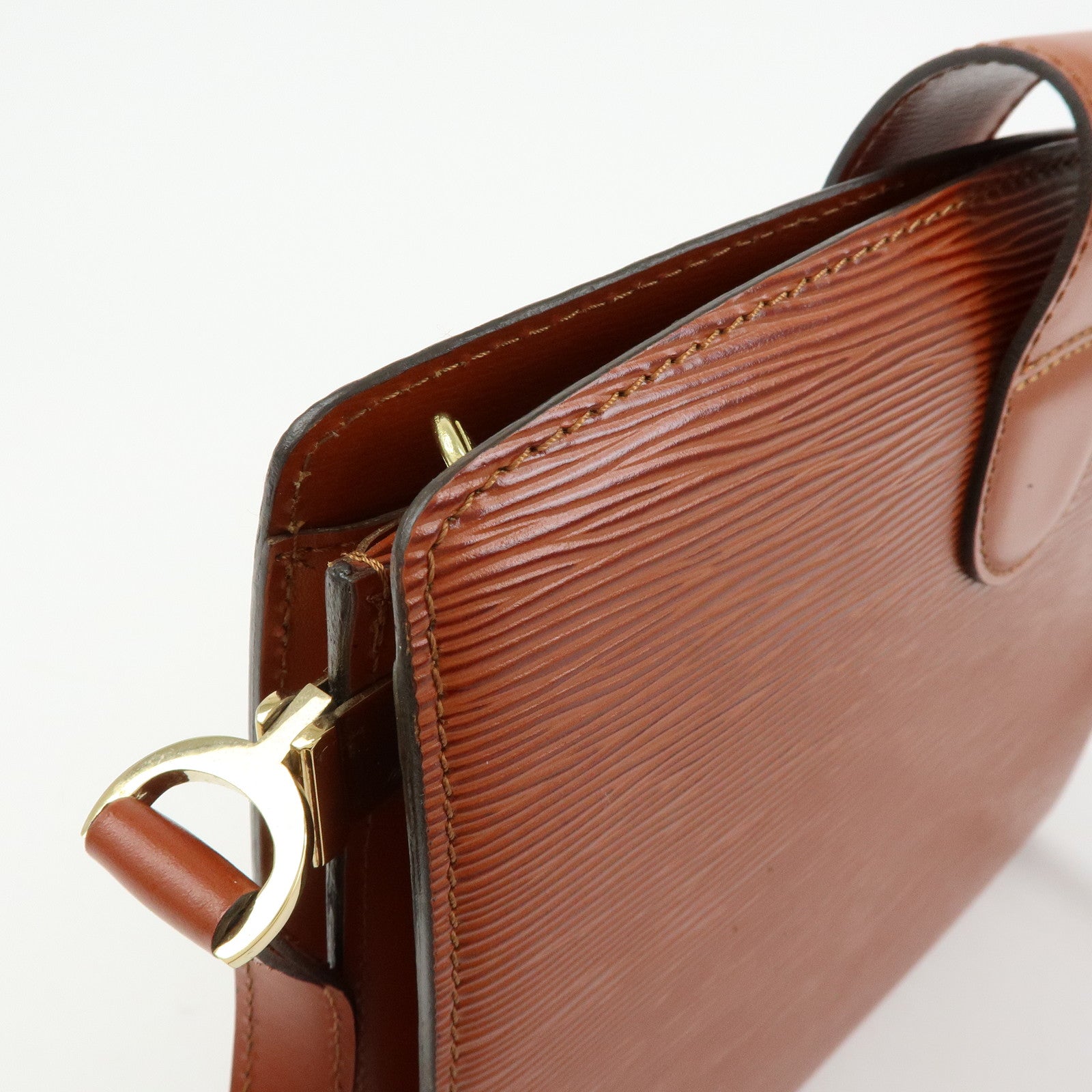 Louis Vuitton Epi Leather Capucines Shoulder Bag Kenya Brown M52343