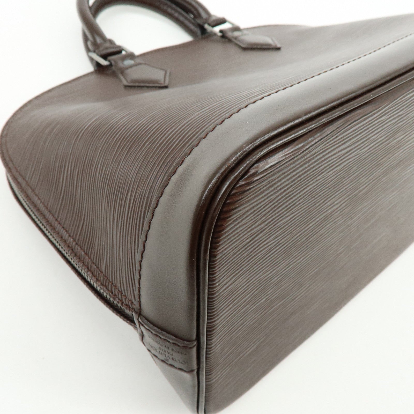 Louis Vuitton Epi Leather Alma Hand Bag Mocha Brown M5214D