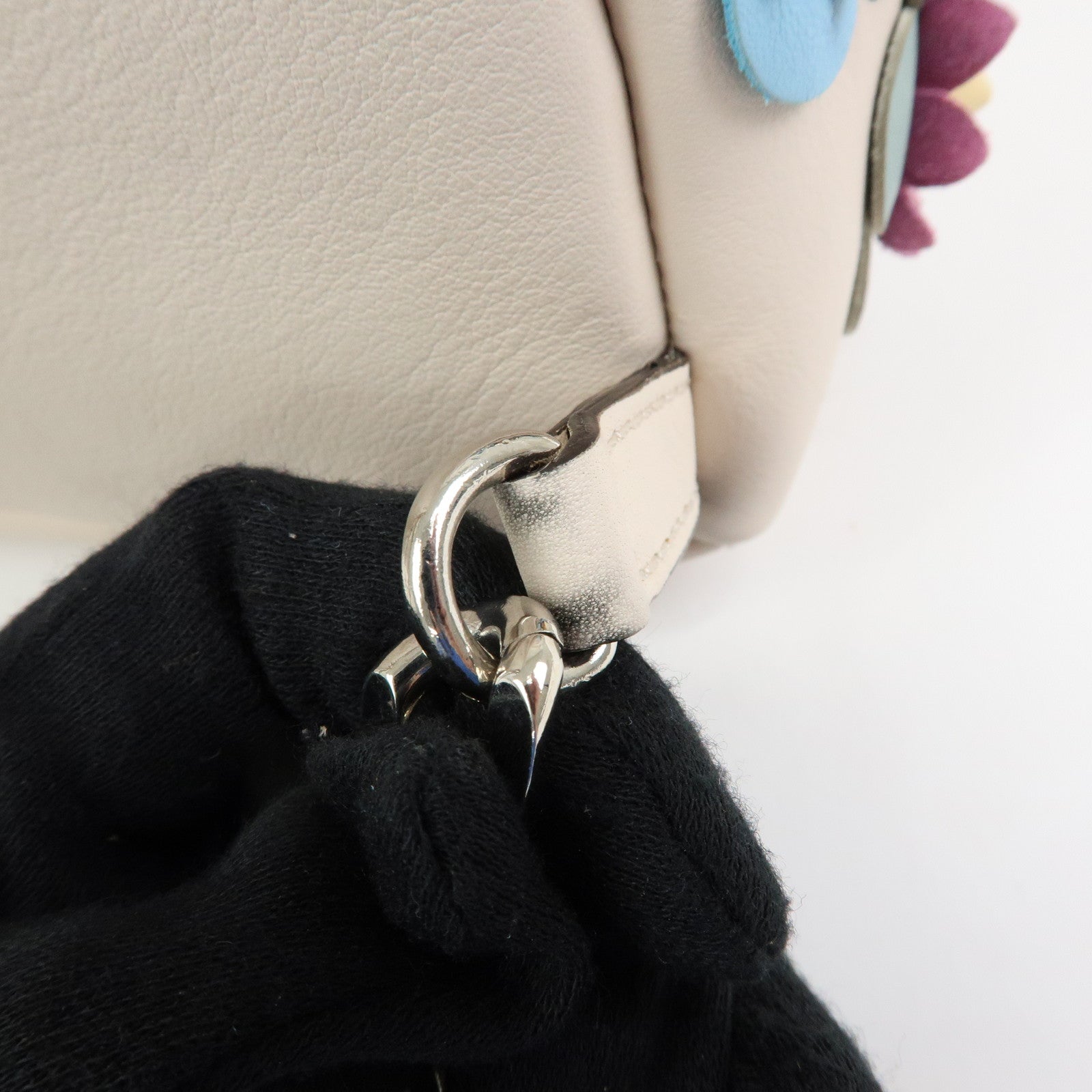FENDI By The Way Calf Leather Flower Motif Backpack Studs 8BZ038