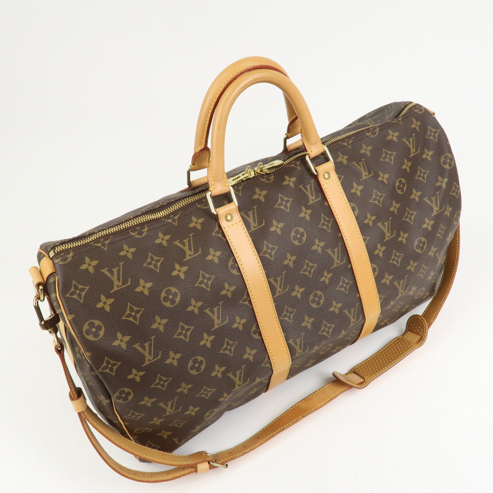 Louis Vuitton Monogram Keep All Bandouliere 50 Boston Bag M41416