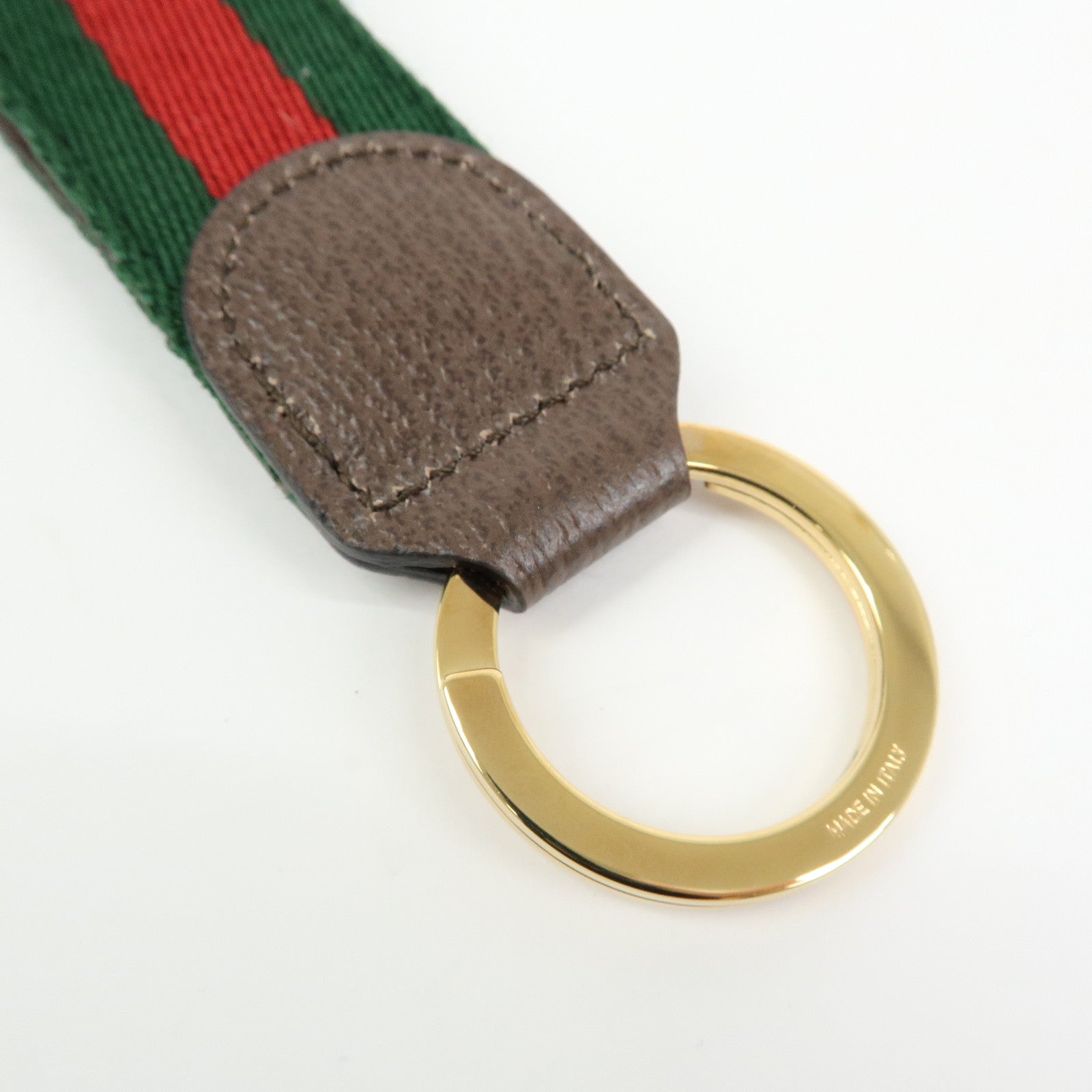 GUCCI GUCCI Ophidia Sherry Leather Bag Charm Key Holder 523161