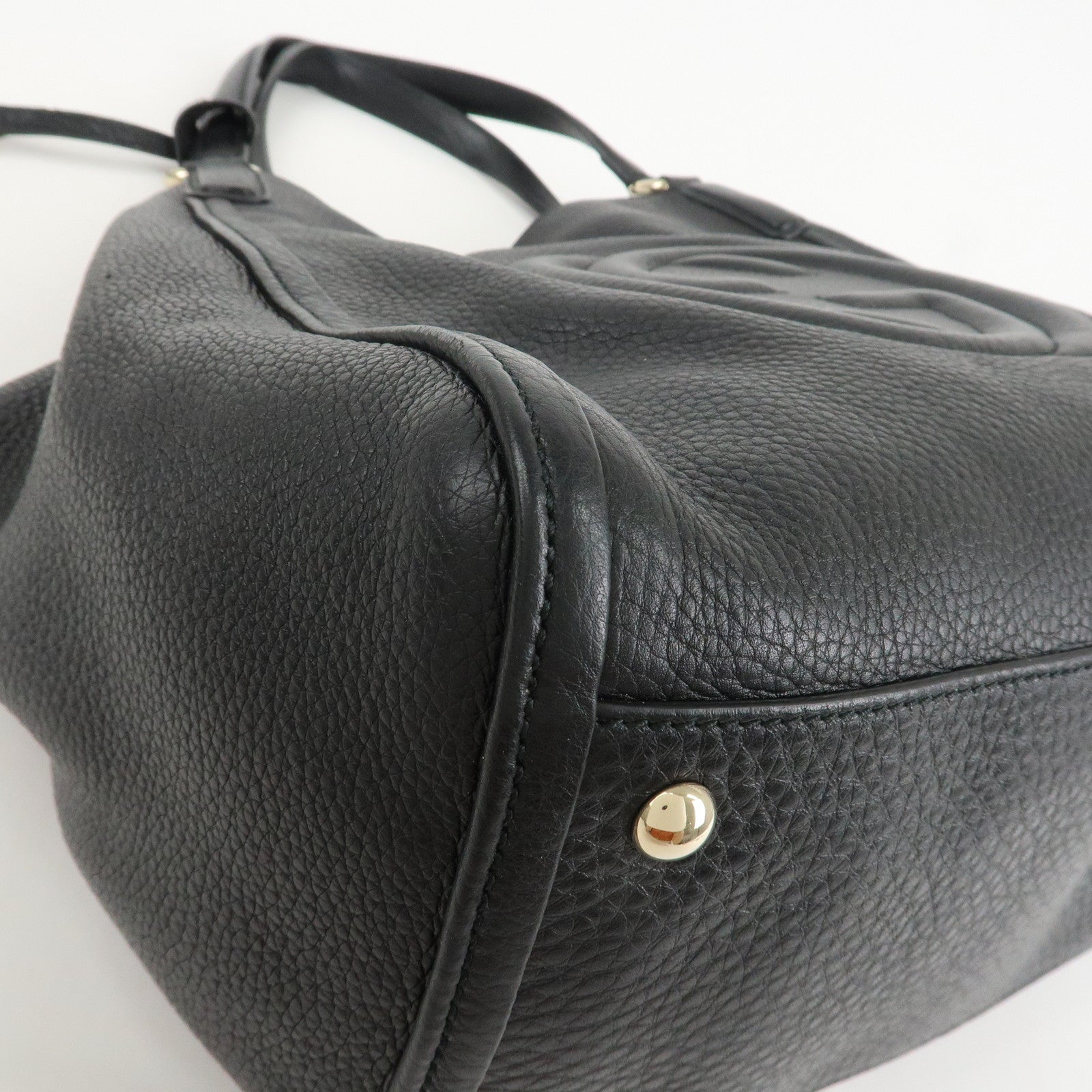 GUCCI SOHO Cellarius Leather Tote Bag Shoulder Bag Black 282309 Used