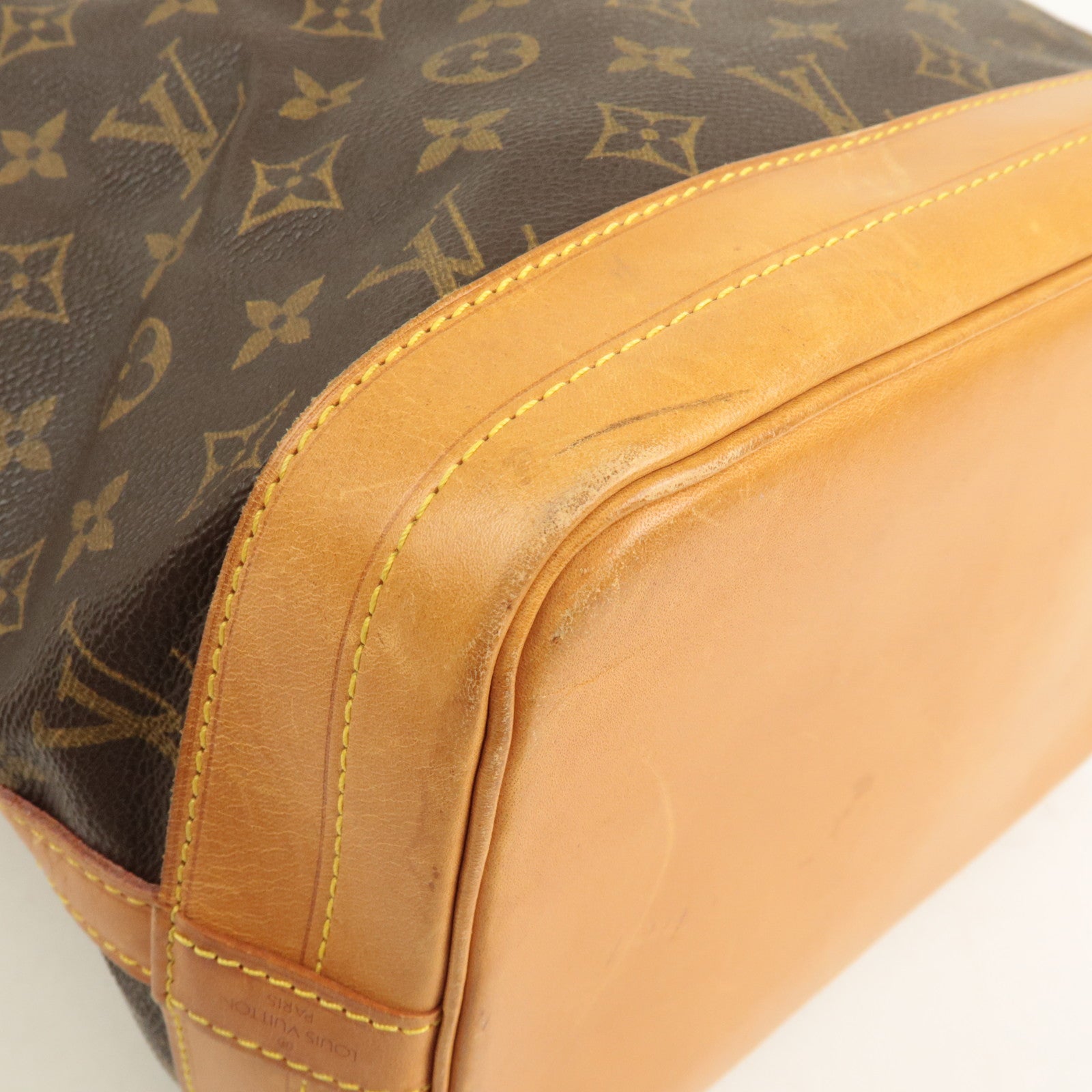 Louis Vuitton Monogram Noe Shoulder Bag Hand Bag Brown M42224 Used