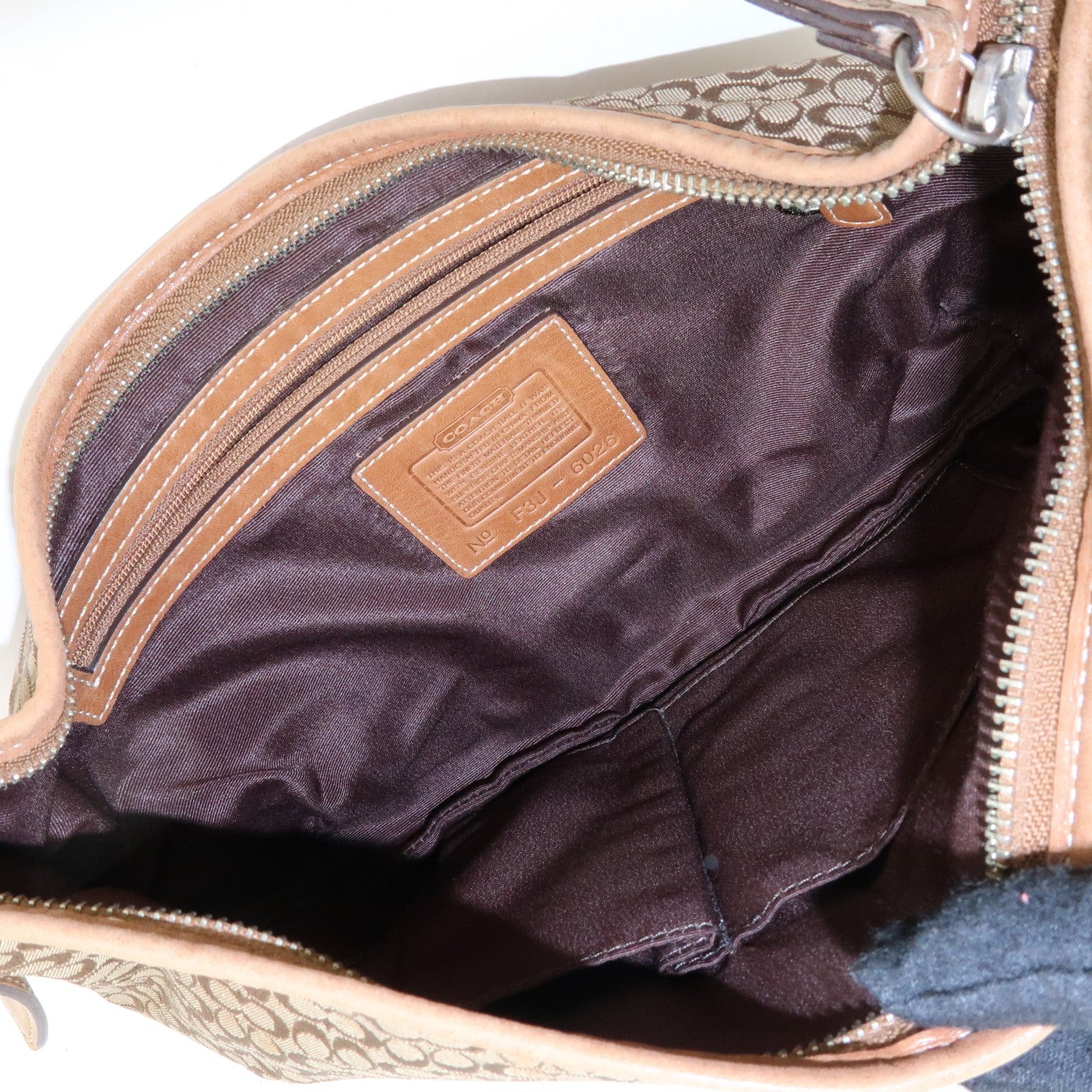 COACH Signature Ergo Set of 2 Leather Canvas Shoulder Bag Brown