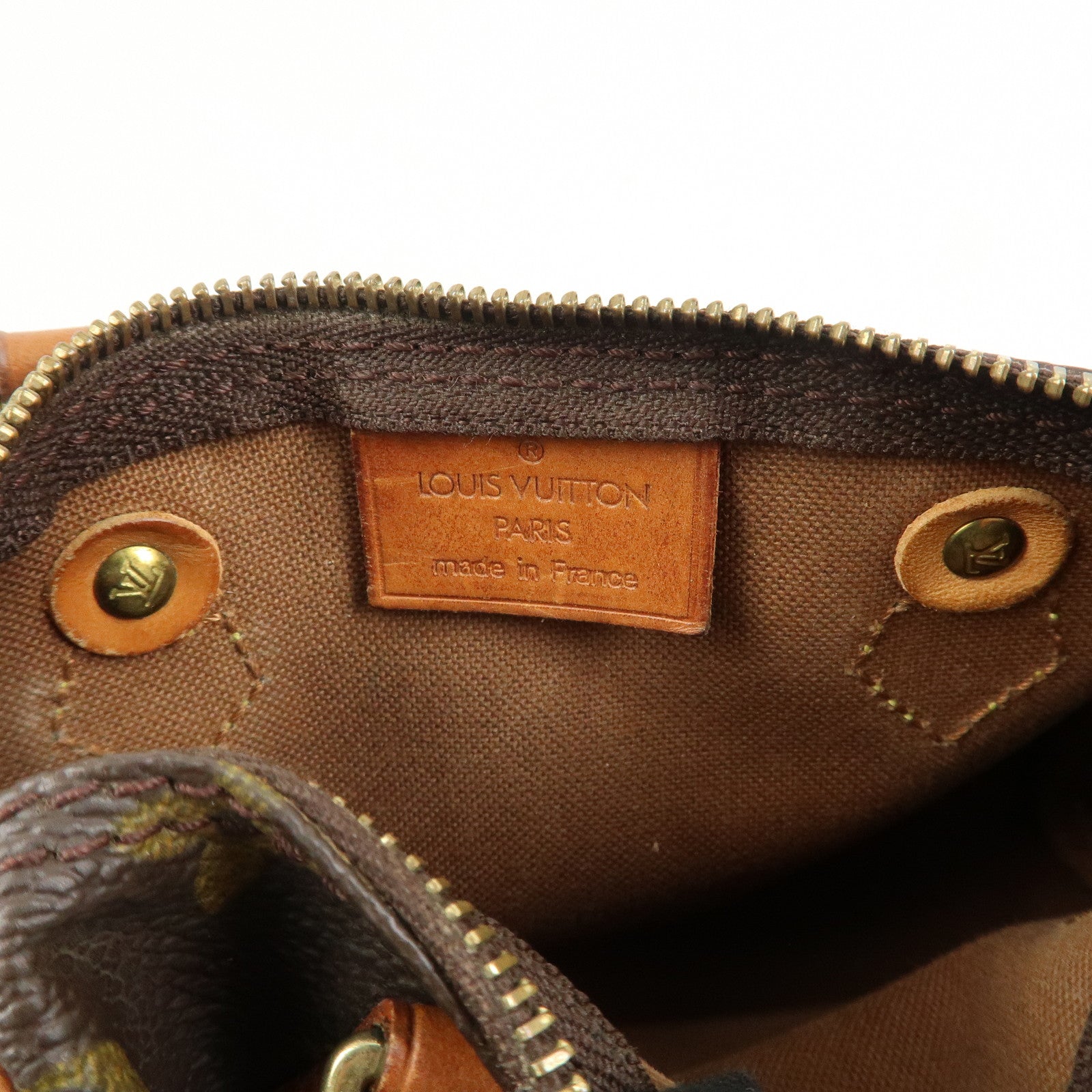 Louis Vuitton Monogram Mini Speedy Hand Bag Brown M41534