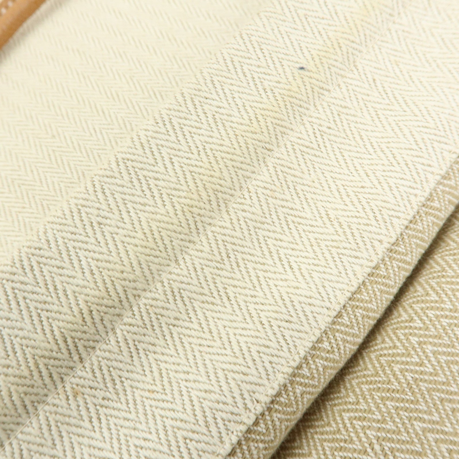 HERMES Aline GM Canvas Leather Shoulder Bag Hand Bag Natural