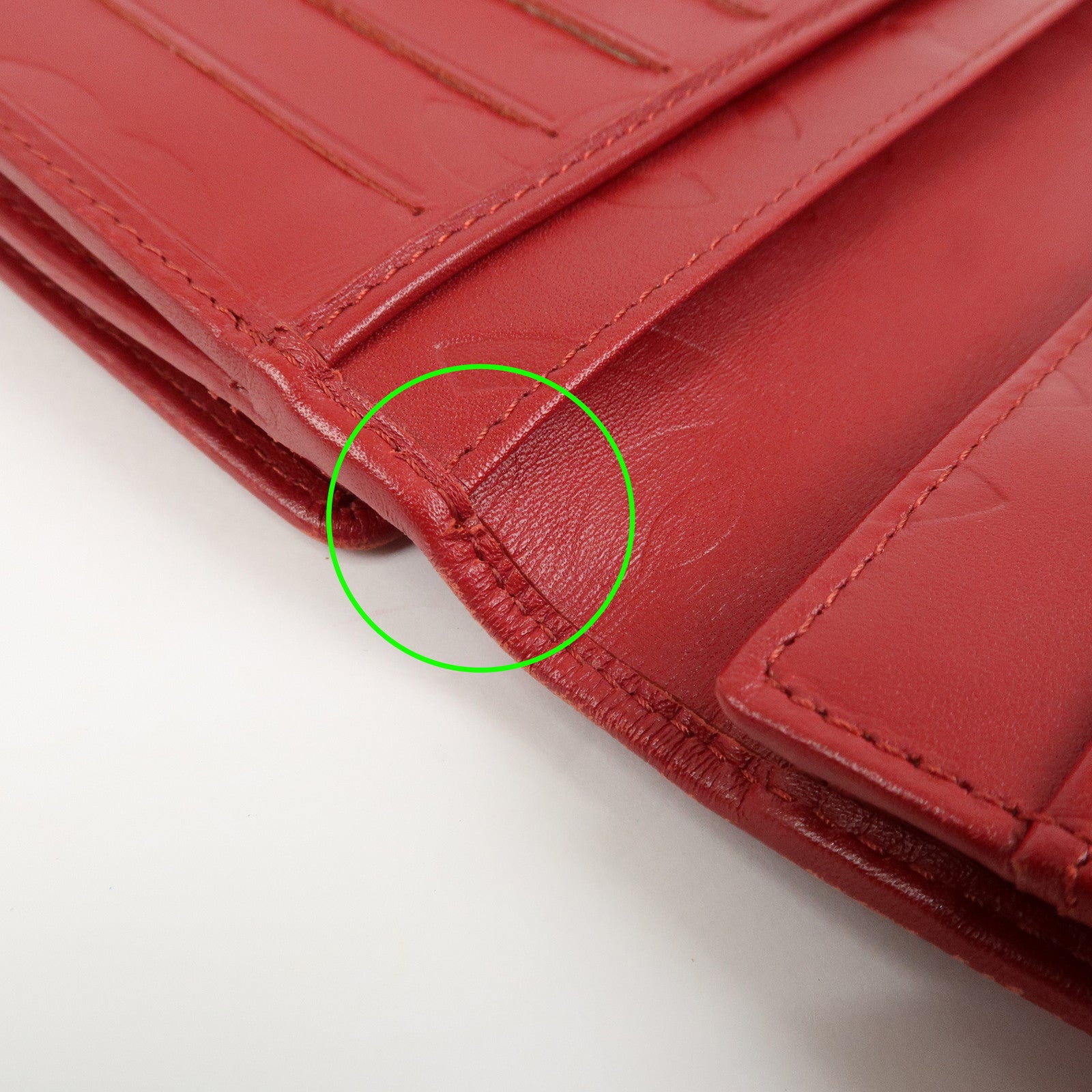 CHANEL Cambon Line Matelasse W Hook Long Wallet Red A46643