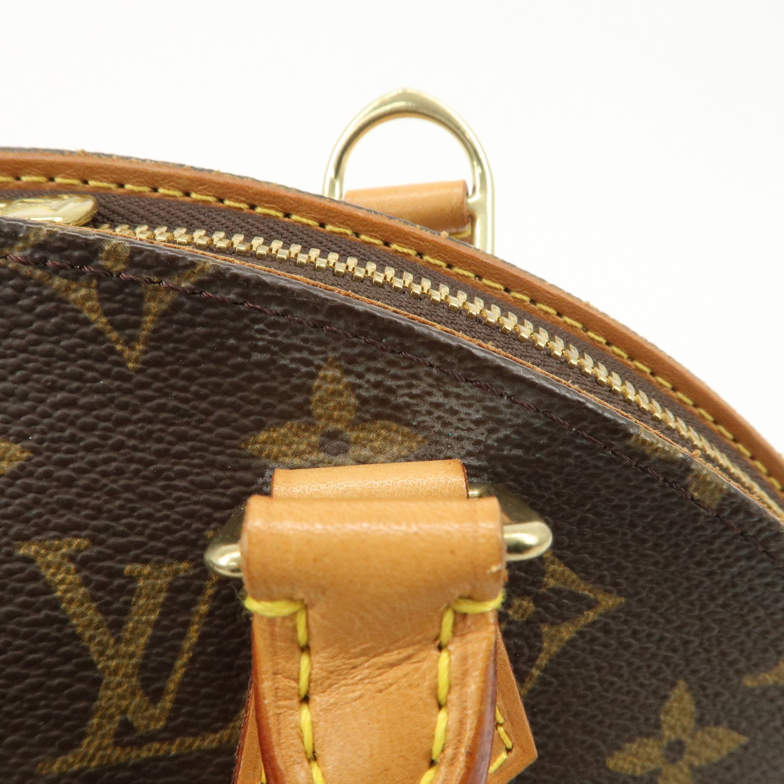 Louis Vuitton Monogram Ellipse PM Hand Bag Brown Gold HDW M51127