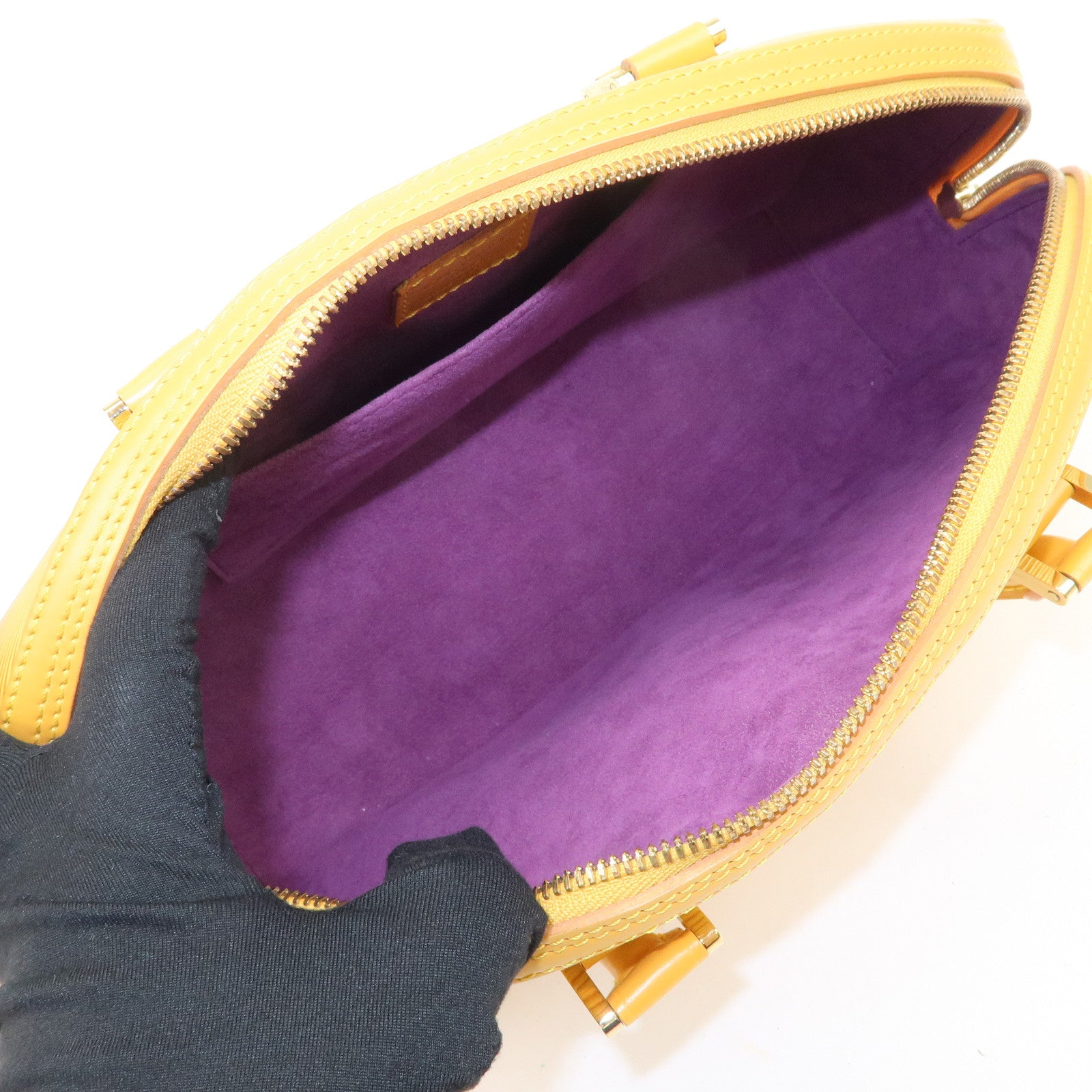 Louis Vuitton Epi Leather Jasmine Hand Bag Tassilli Yellow M52089