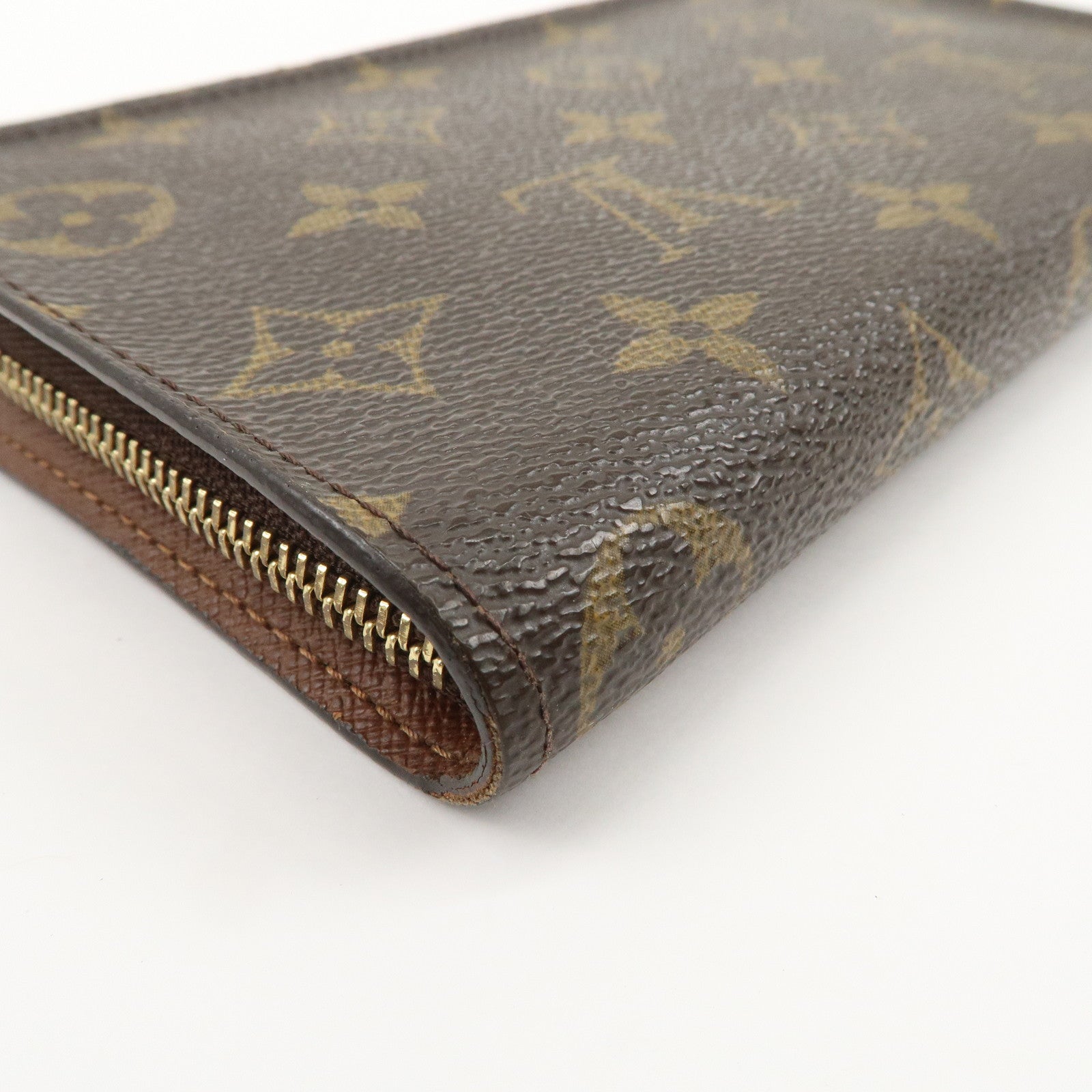 Louis Vuitton Monogram Porte Monnaie Zippy Long Wallet Brown M61727 Used