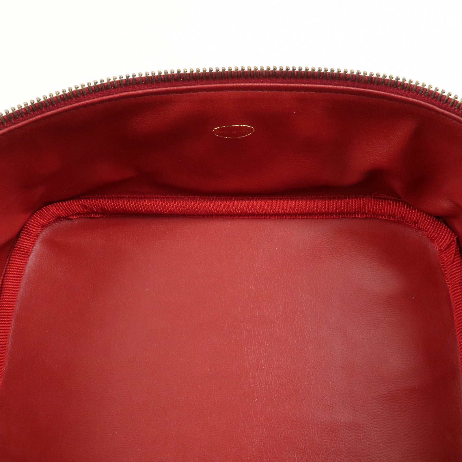 CHANEL COCO Mark Caviarskin Vanity Bag Hand Bag Red A01998