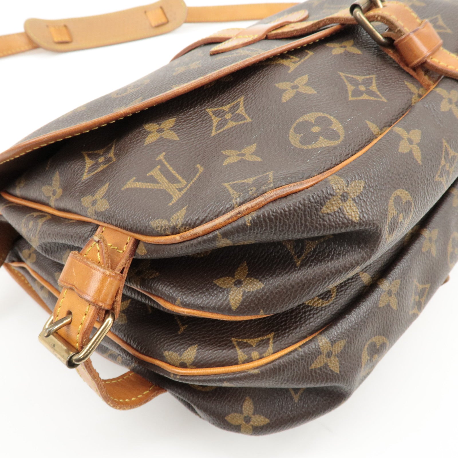 Louis Vuitton Monogram Saumur 30 Shoulder Bag Brown M42256 Used