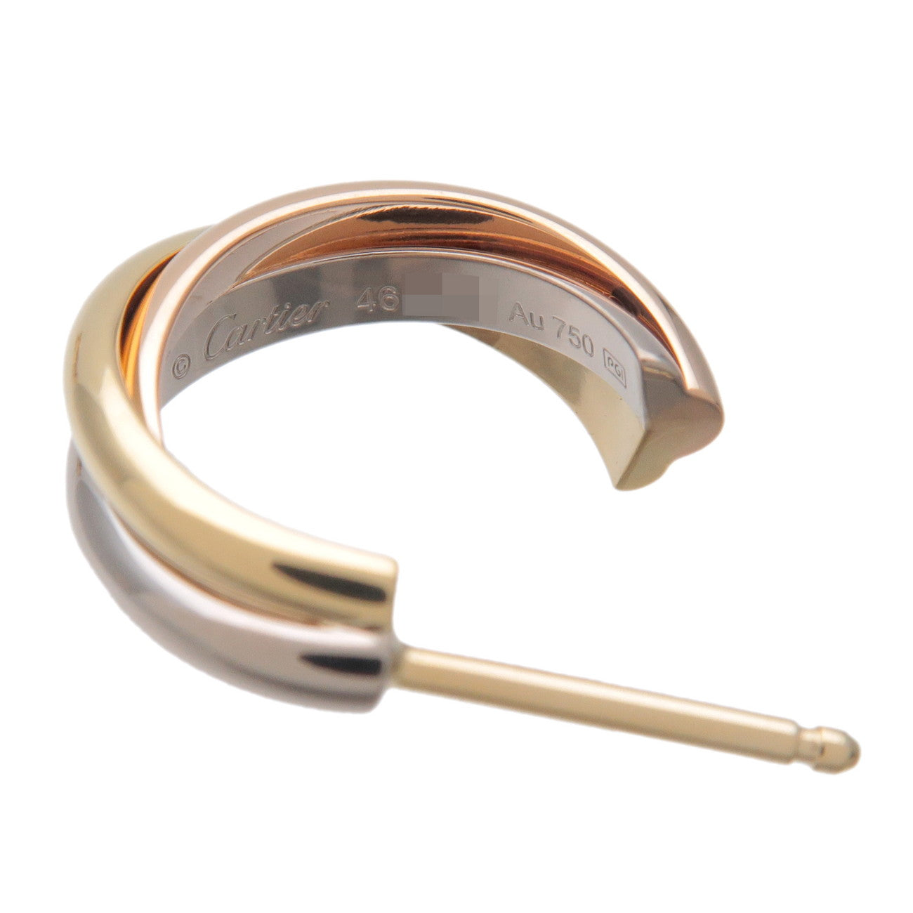 Cartier Trinity Earrings K18 750 Yello/White/Rose Gold