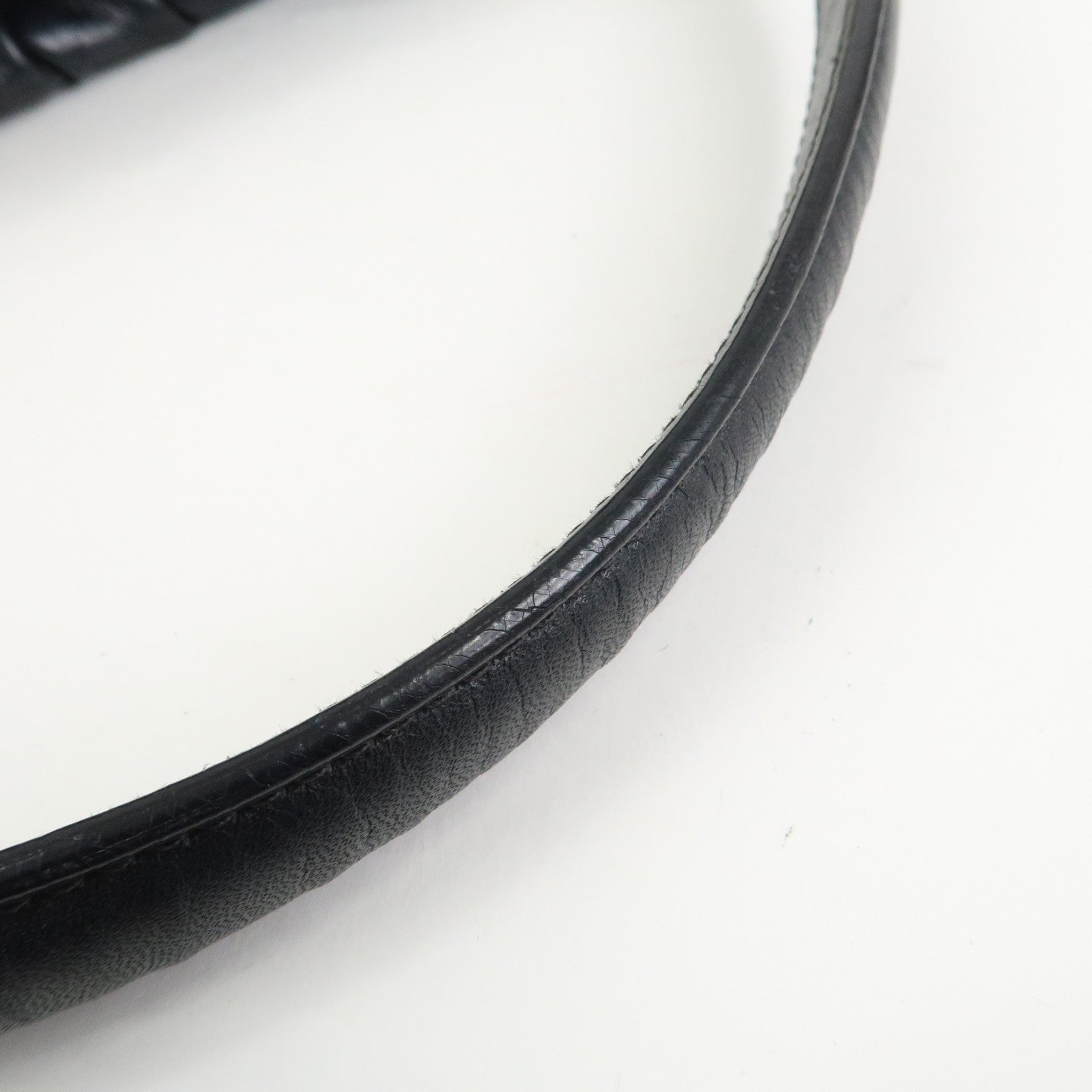 PRADA Triangle Logo Leather 2Way Bag Hand Bag Black BN1642