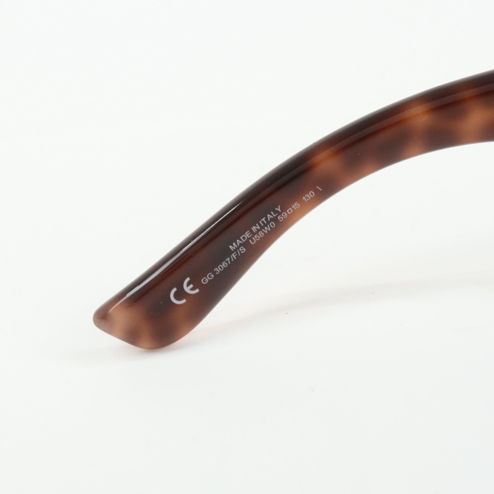 GUCCI Crest Plastic Sunglasses Heart Brown GG3067