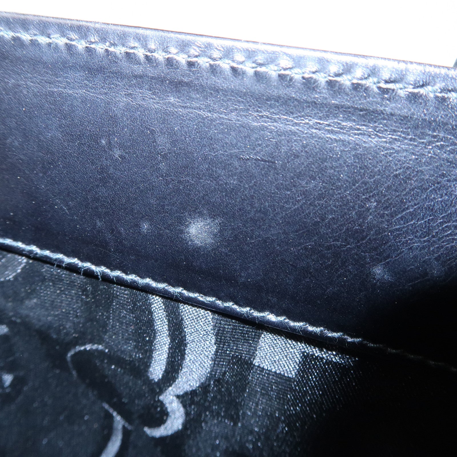 Ferragamo Gancini Leather 2Way Bag Hand Bag Shoulder Bag Black