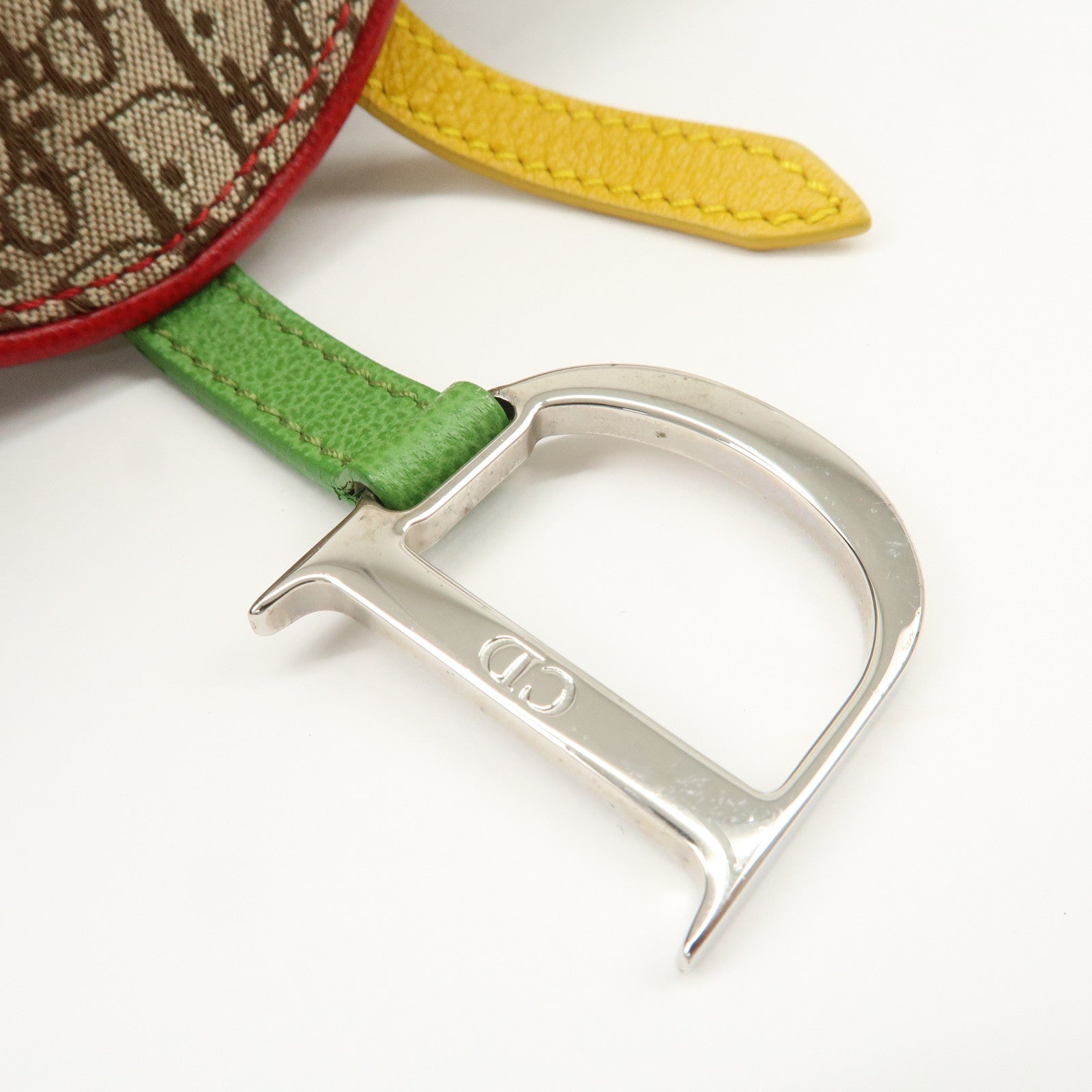 Christian Dior Rasta Trotter Canvas Waist Pouch Beige Red Yellow