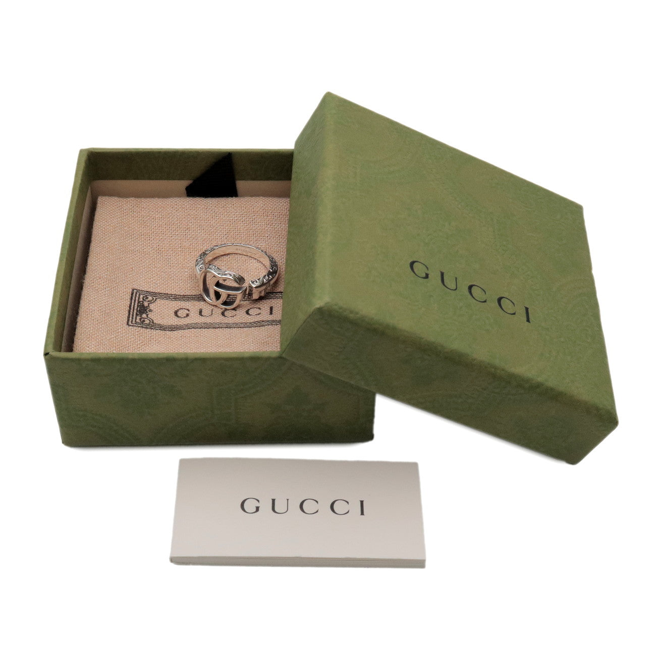 GUCCI Double G Key Motif Ring SV925 Silver #17 US7.25 EU55 627760