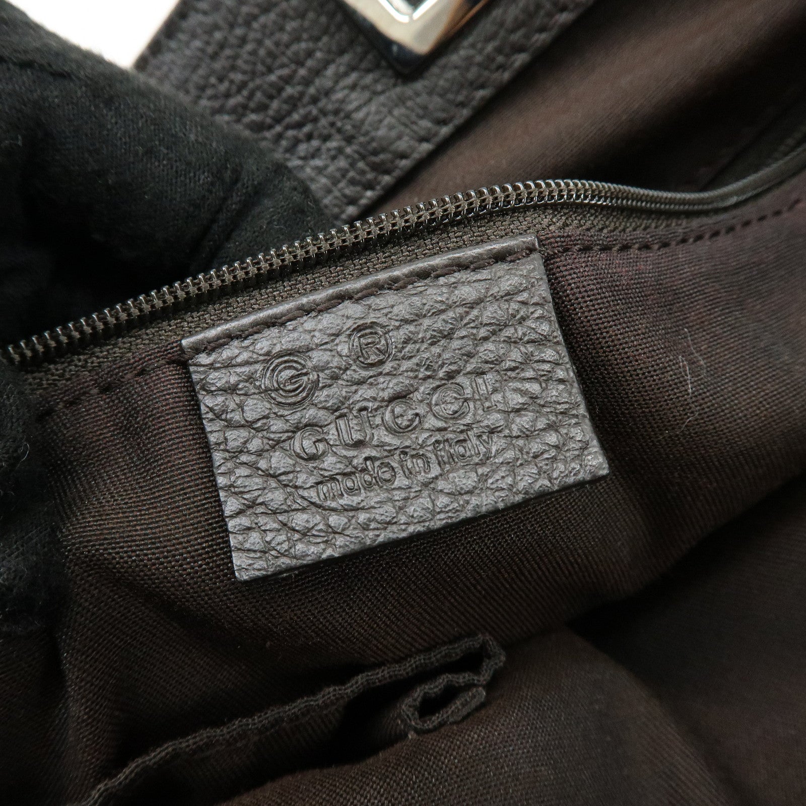 GUCCI GG Canvas Leather Tote Bag Shoulder Bag Black 289719