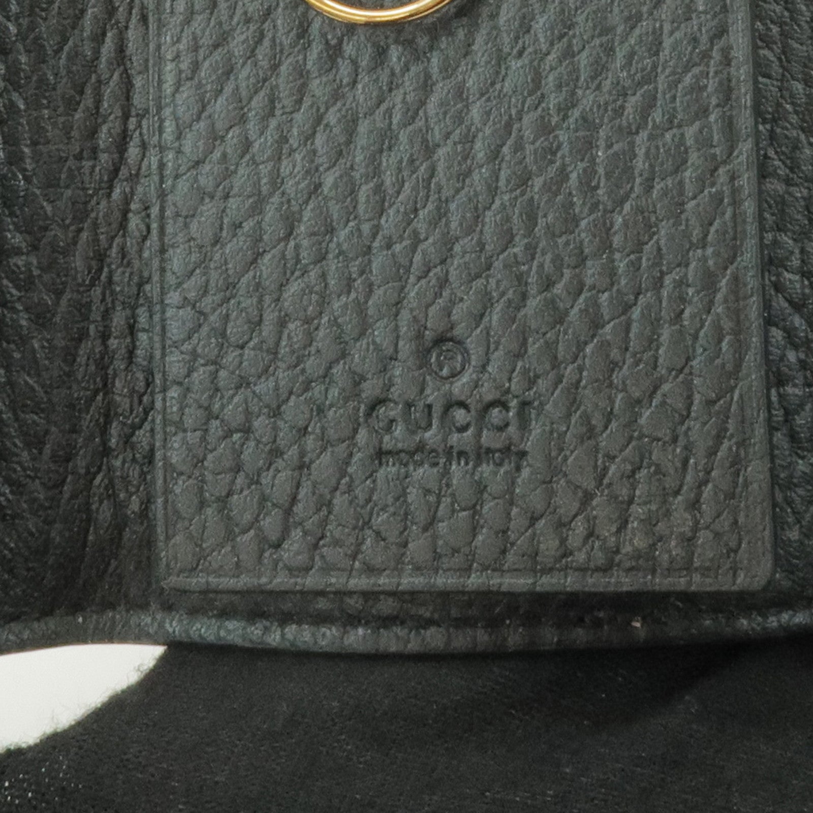 GUCCI GG Marmont GG Supreme 6 Rings Key Case Beige Black 456118