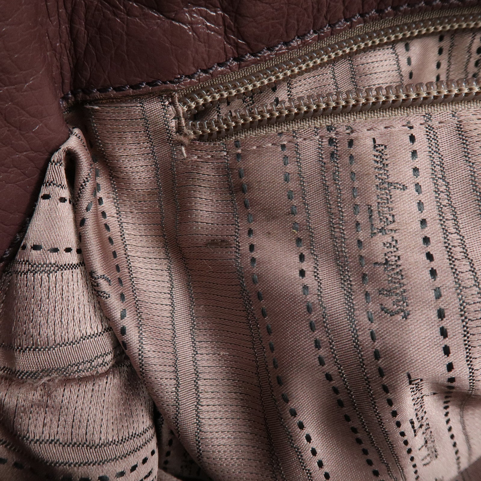 Ferragamo Gancini Leather Tote Bag Hand Bag Light Purple