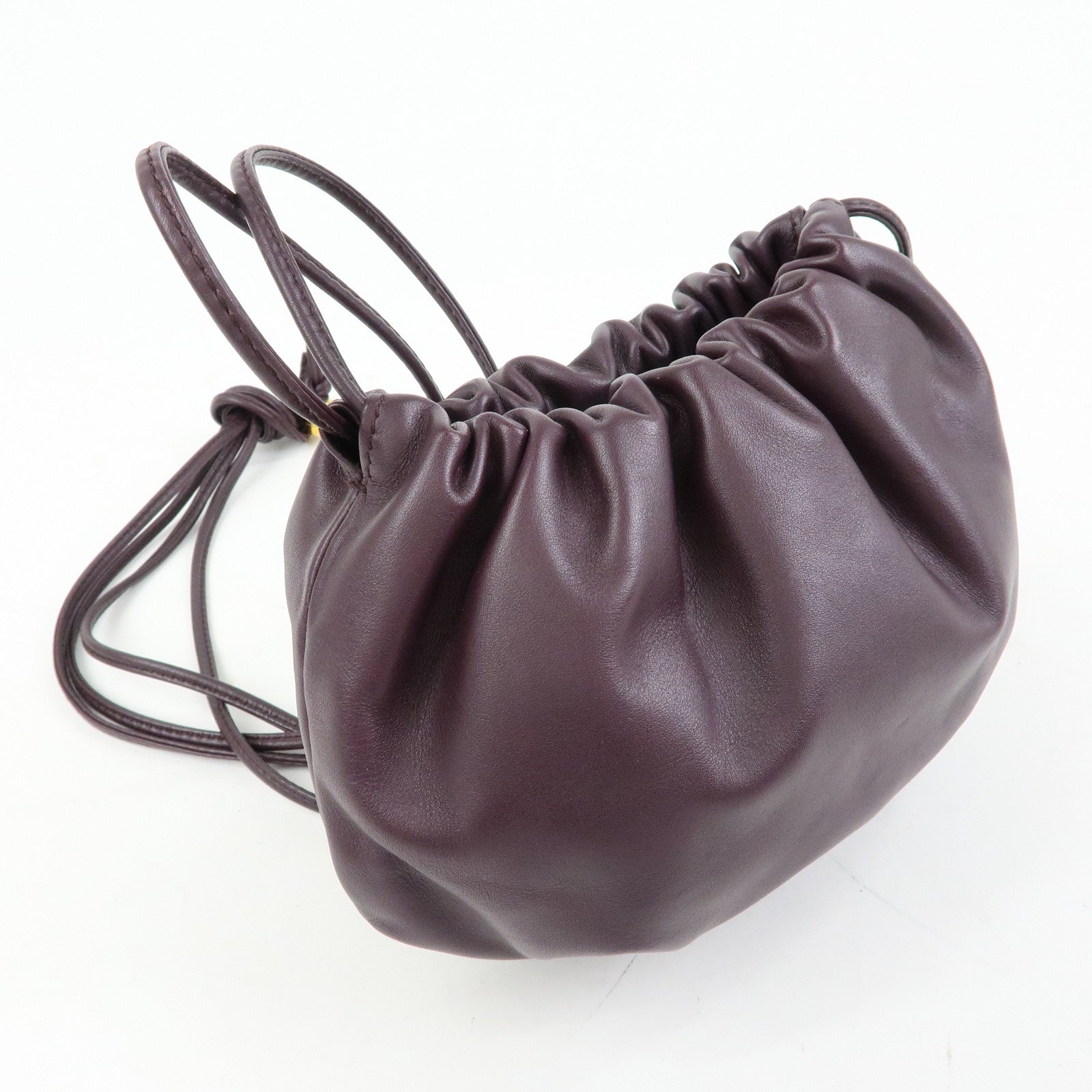 BOTTEGA VENETA Leather Mini The Valve Pouch Shoulder Bag 651905
