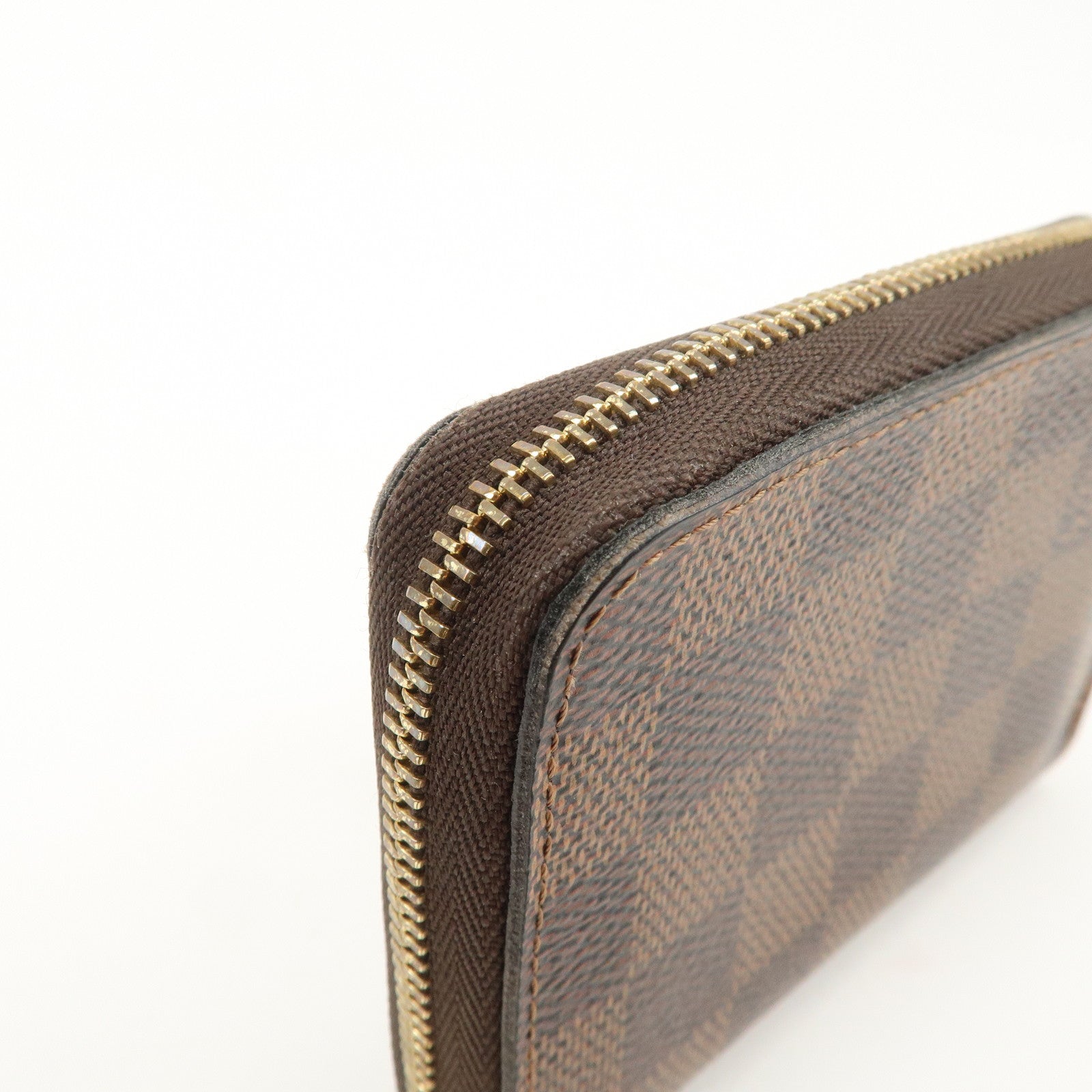 Louis Vuitton Damier Zippy Round Coin Purse Damier Ebene N60213