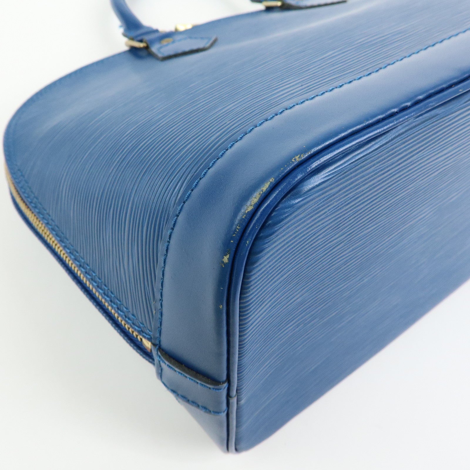 Louis Vuitton Epi Leather Alma Hand Bag Toledo Blue M52145