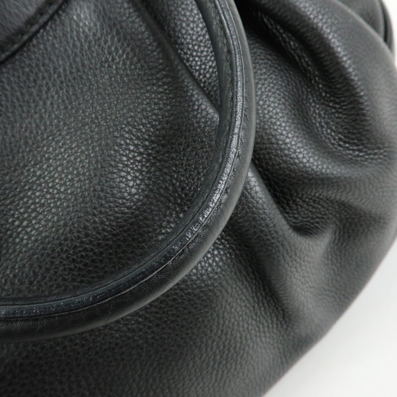 GUCCI Sukey Interlocking G Leather Tote Hand Bag Black 211944