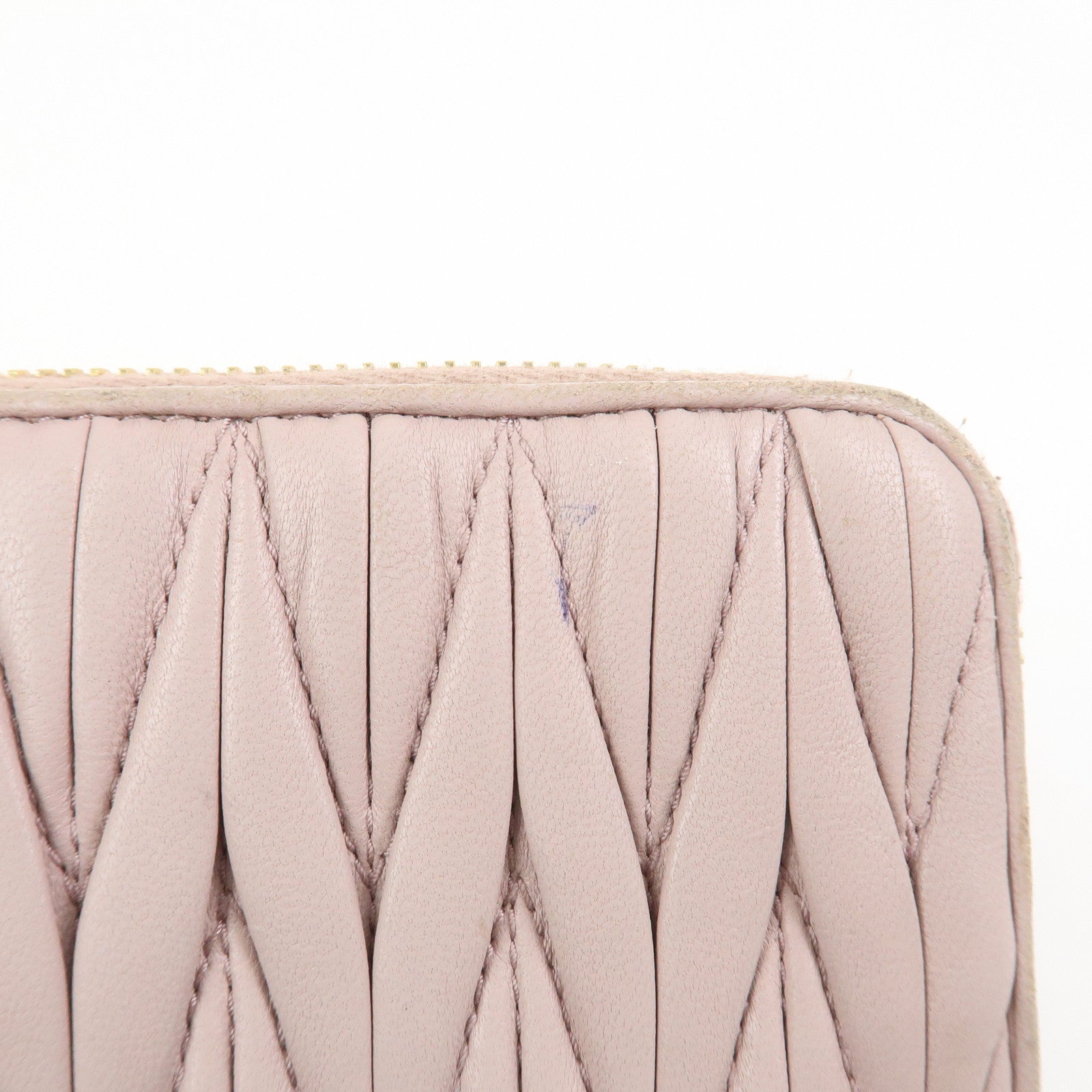 MIU MIU Matelasse Set of 3 Wallet Key Case Pink Beige Green