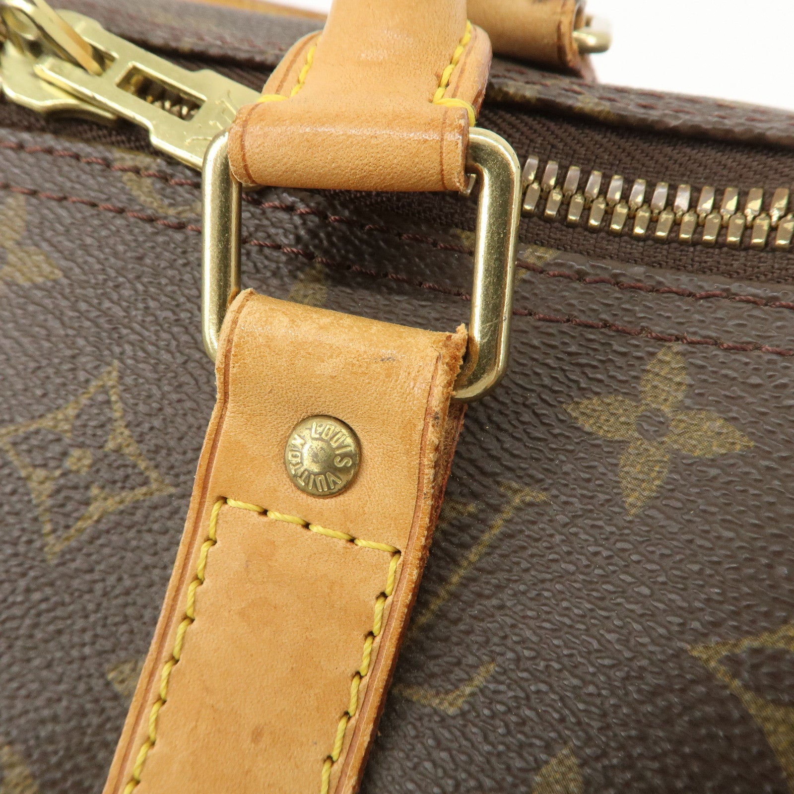 Louis Vuitton Monogram Monogram Keep All 55 Boston Bag Brown M41424 Used