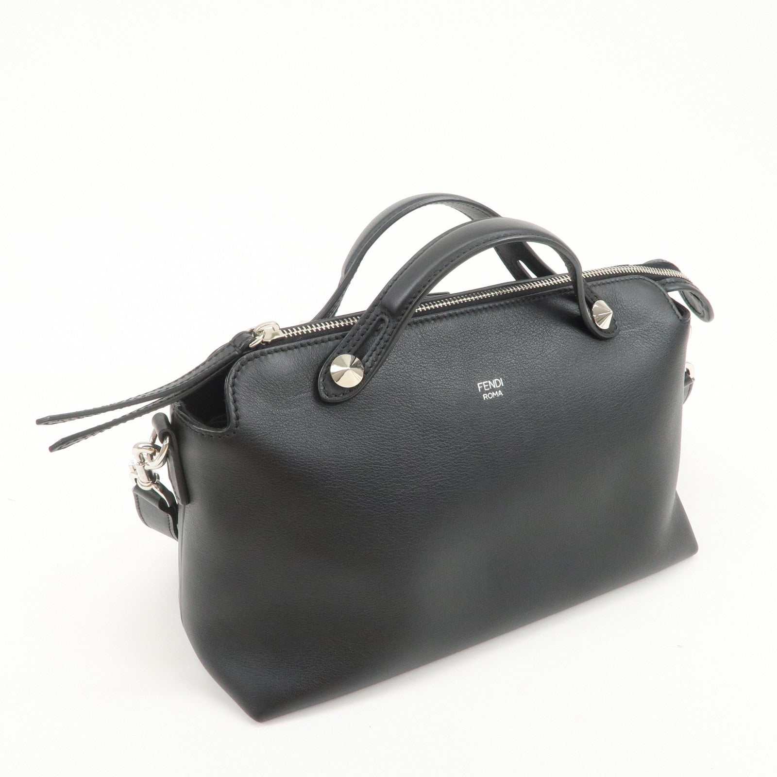 FENDI BY THE WAY MEDIUM 2Way Bag Shoulder Bag Black 8BL124