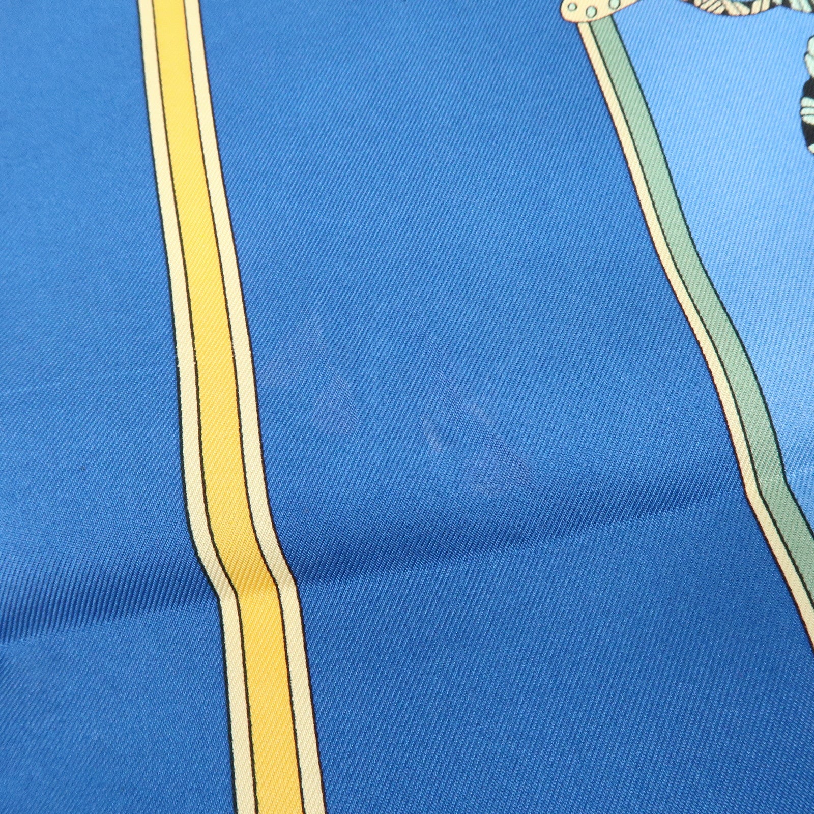 HERMES Carre 90 Silk 100% Scarf LE TEMPS des MARIONNETTES Blue
