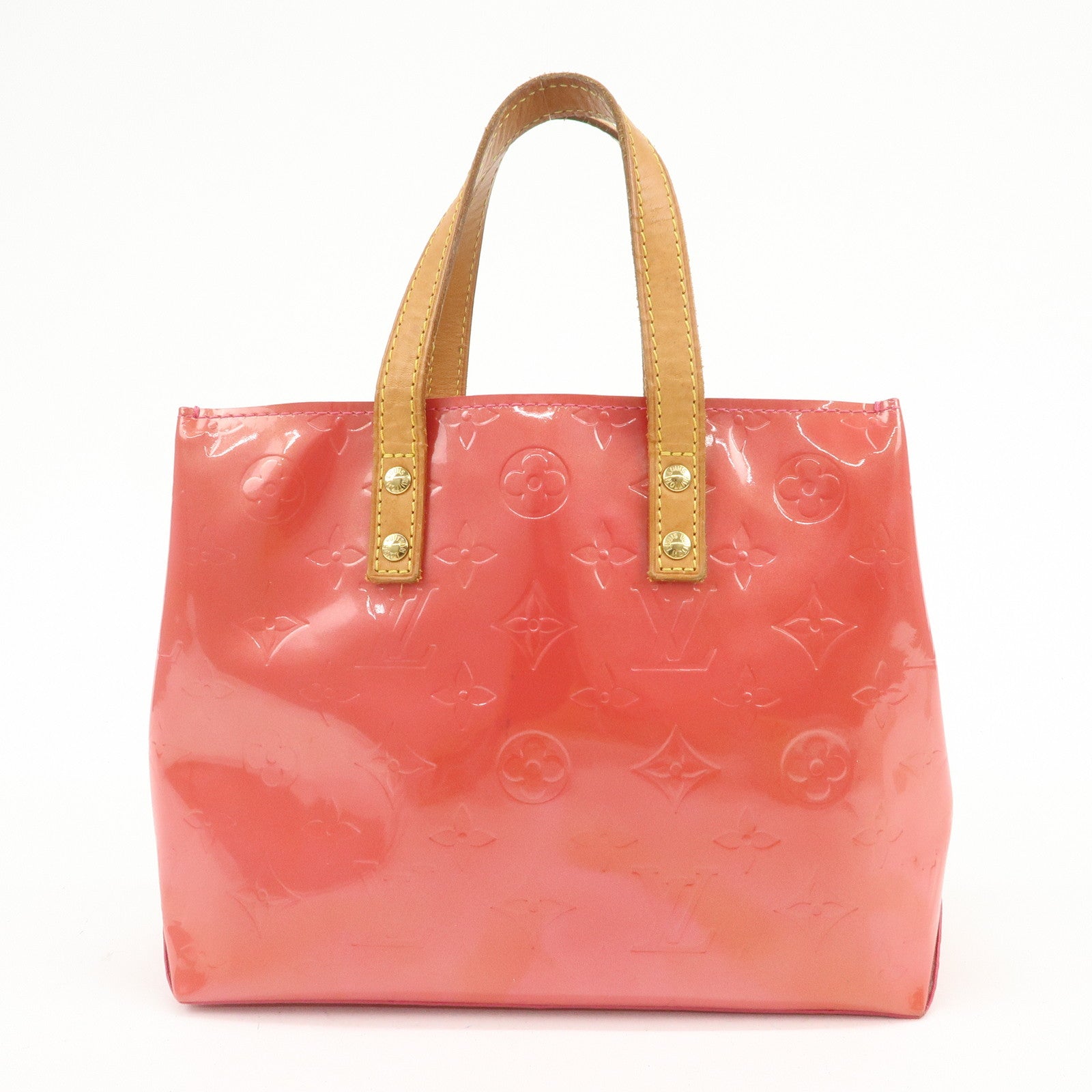 Louis Vuitton Monogram Vernis Lead PM Hand Bag Framboise M9132F