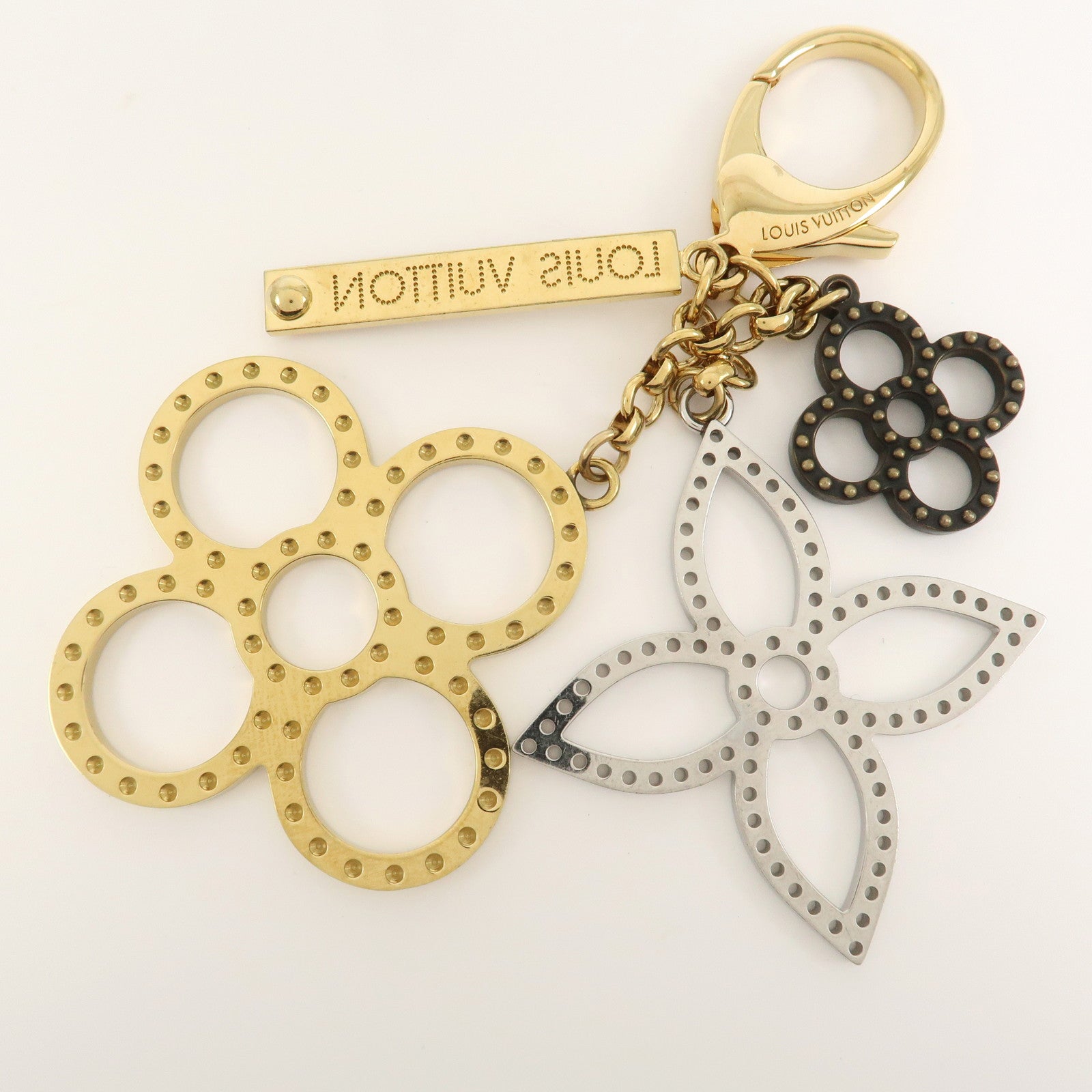 Louis Vuitton Monogram Bijoux Sac Tapage Bag Charm Gold M66350