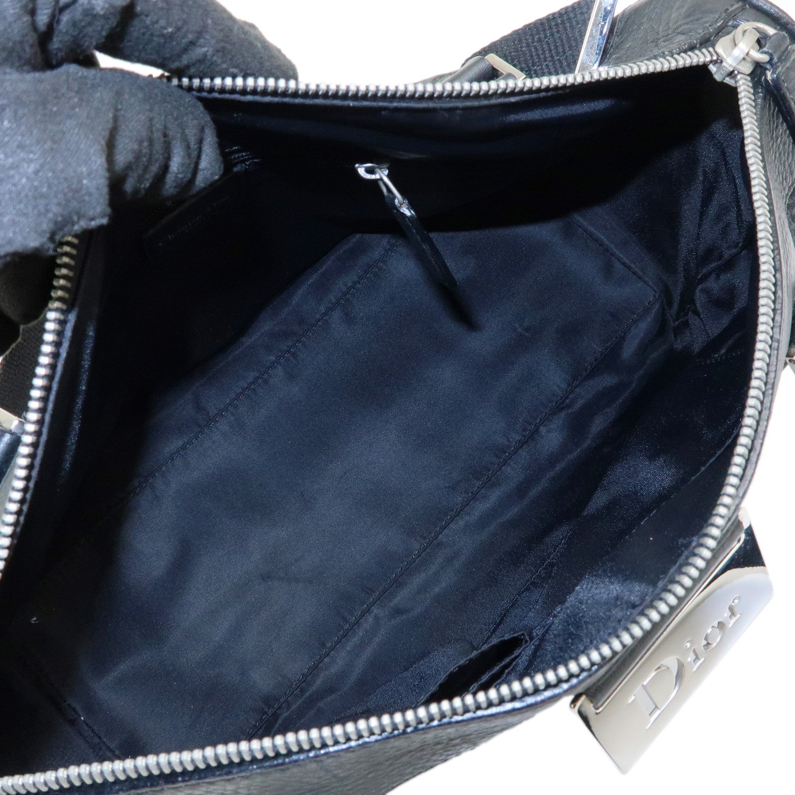 Christian Dior Street Chic Trotter Canvas Leather Boston Bag