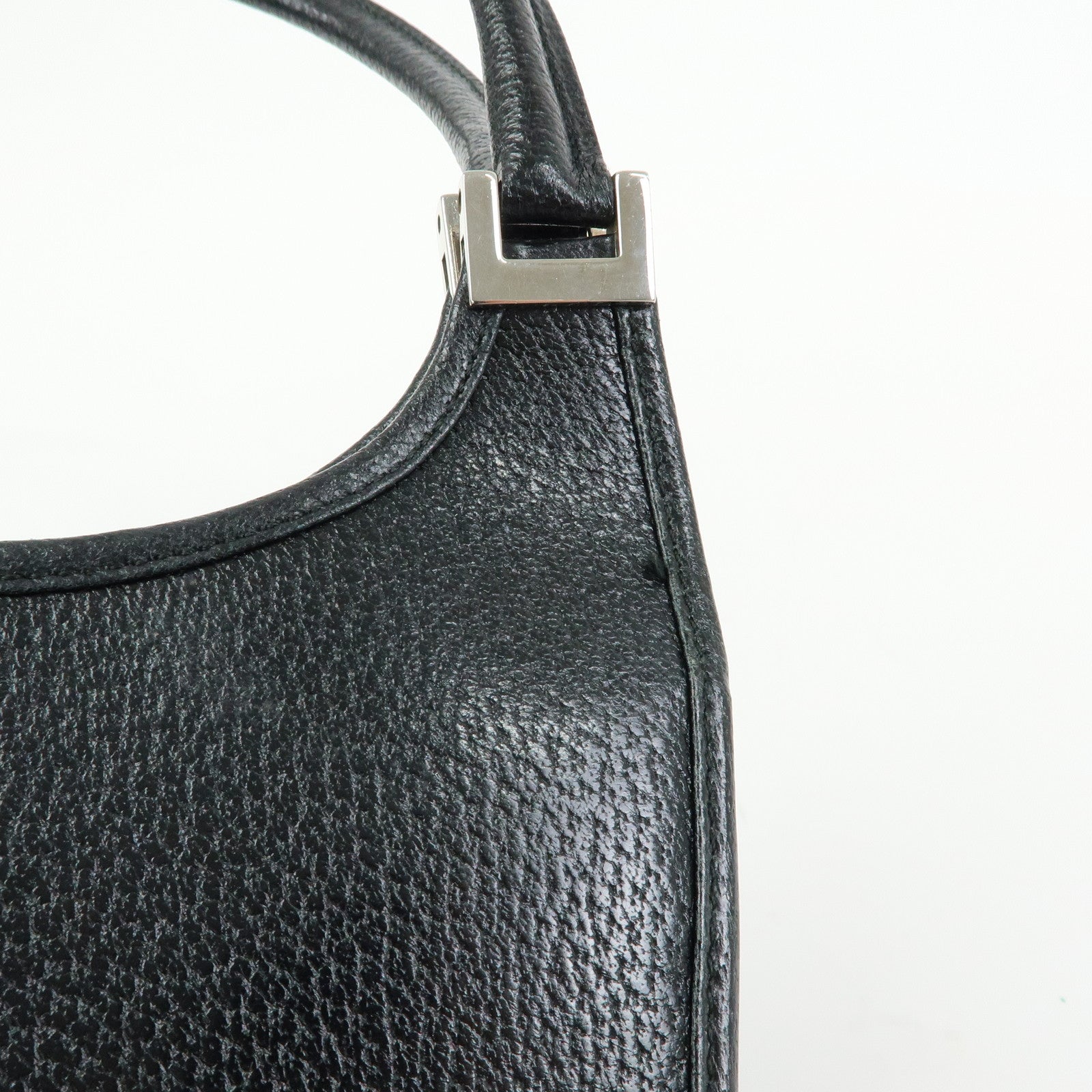 GUCCI Jackie GG Canvas Leather Shoulder Bag Hand Bag Black 002.1068