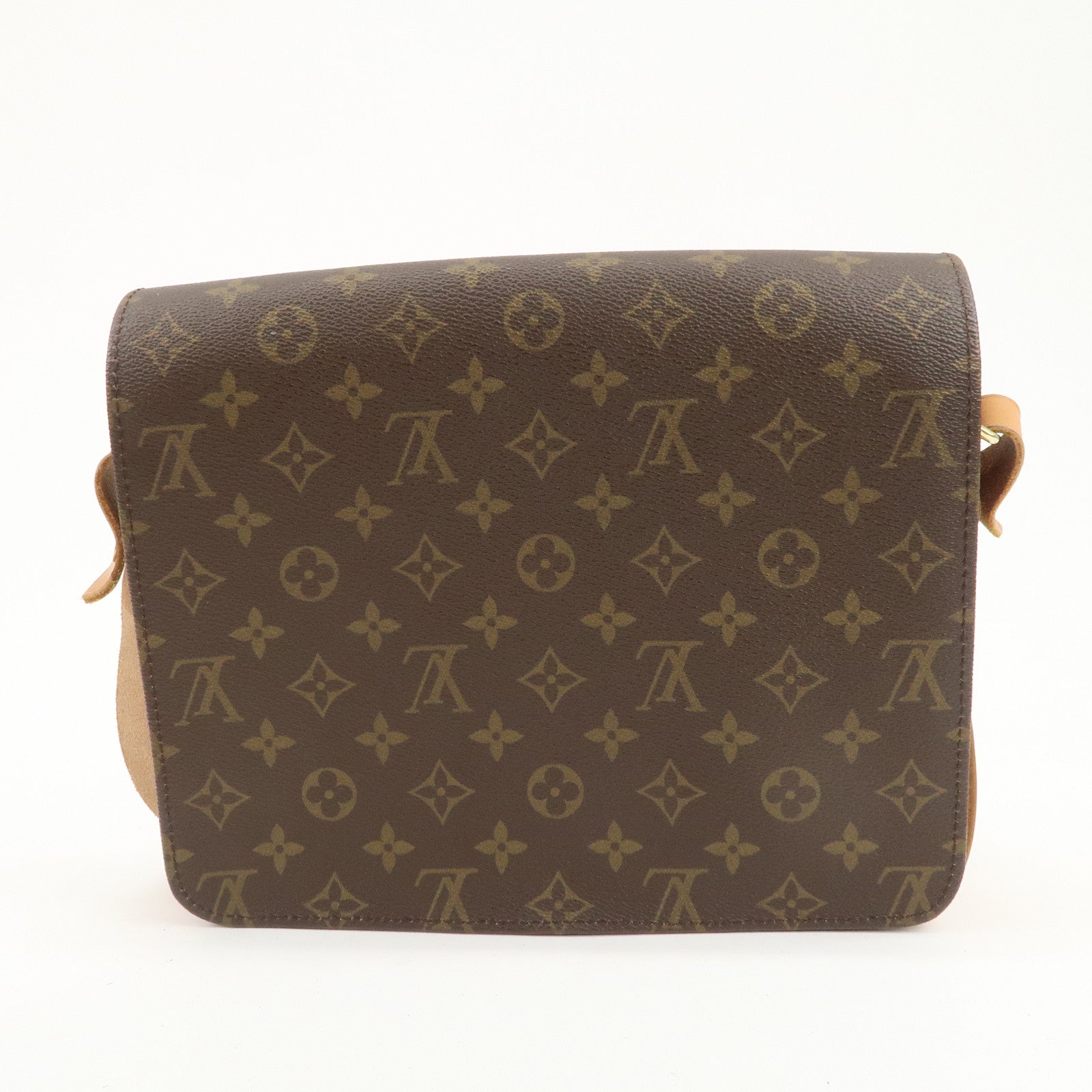 Louis Vuitton Monogram Cartouchiere GM Crossbody Bag Brown M51252